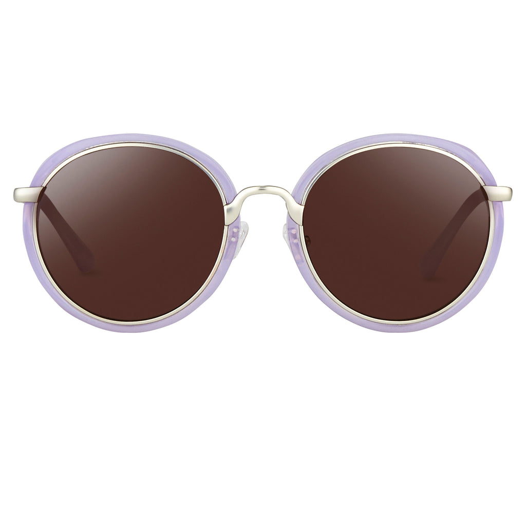 Dries Van Noten Men's Oval Brown Sunglasses