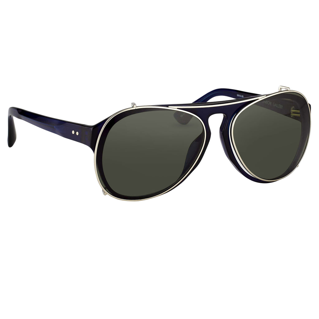 Dries Van Noten Men's Aviator Grey Sunglasses