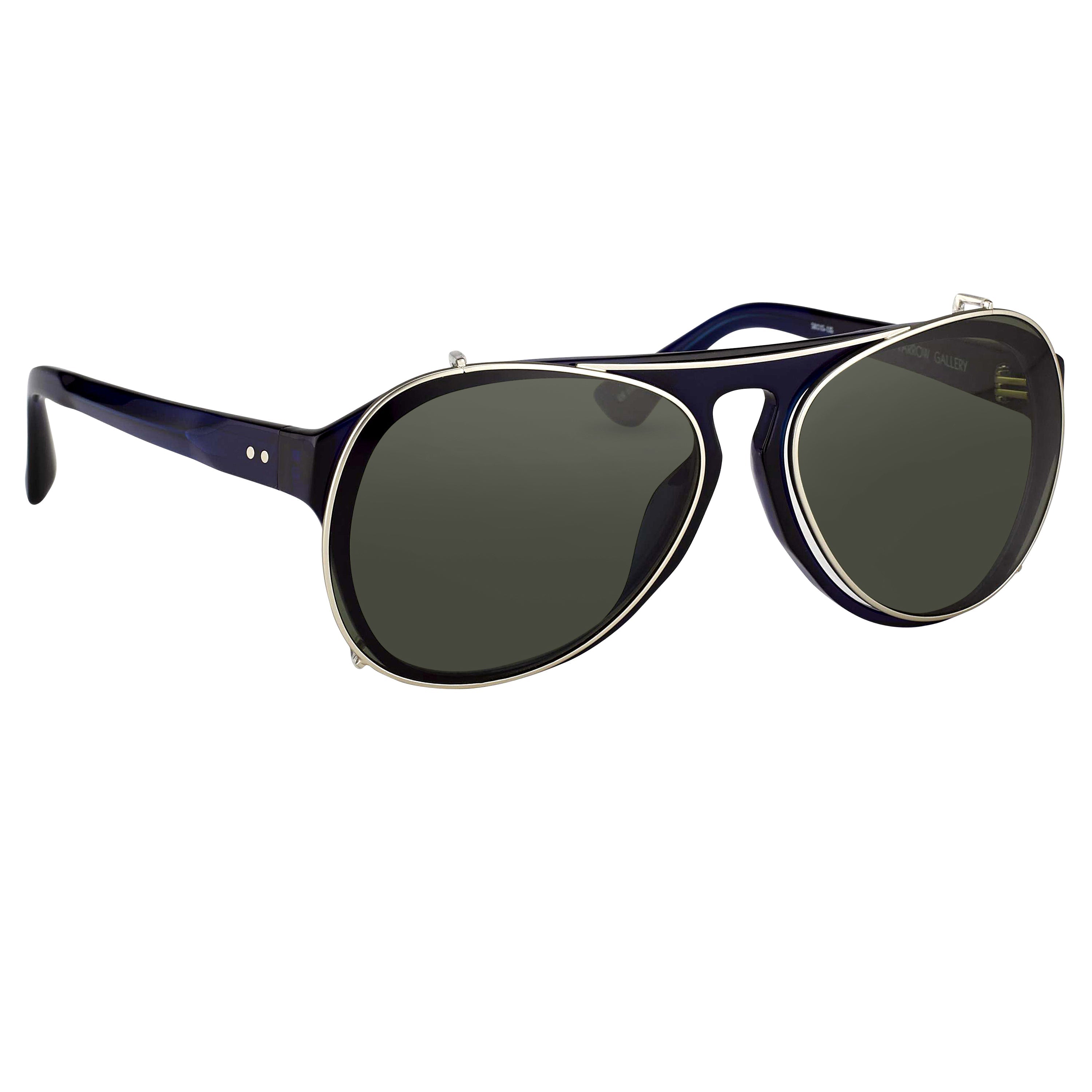 Dries Van Noten Men's Aviator Grey Sunglasses