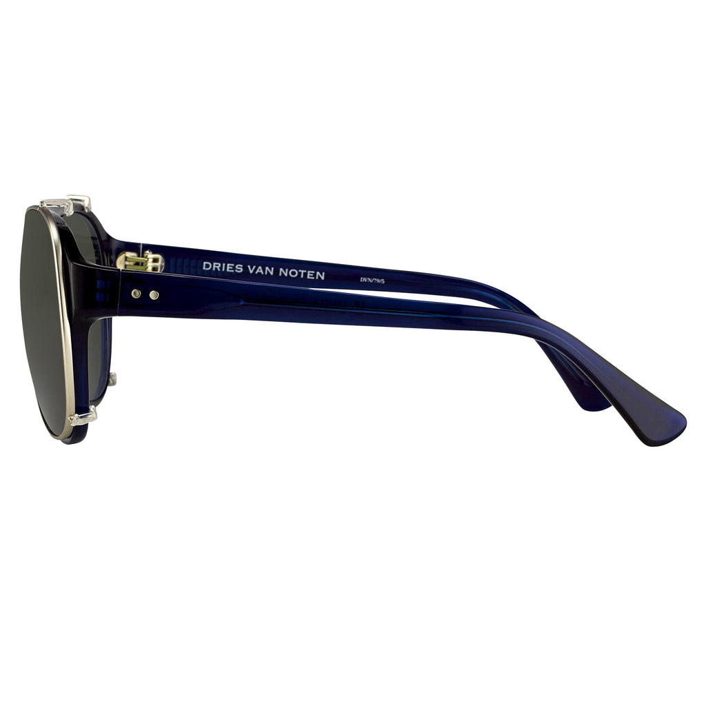 Dries Van Noten Men's Aviator Grey Sunglasses