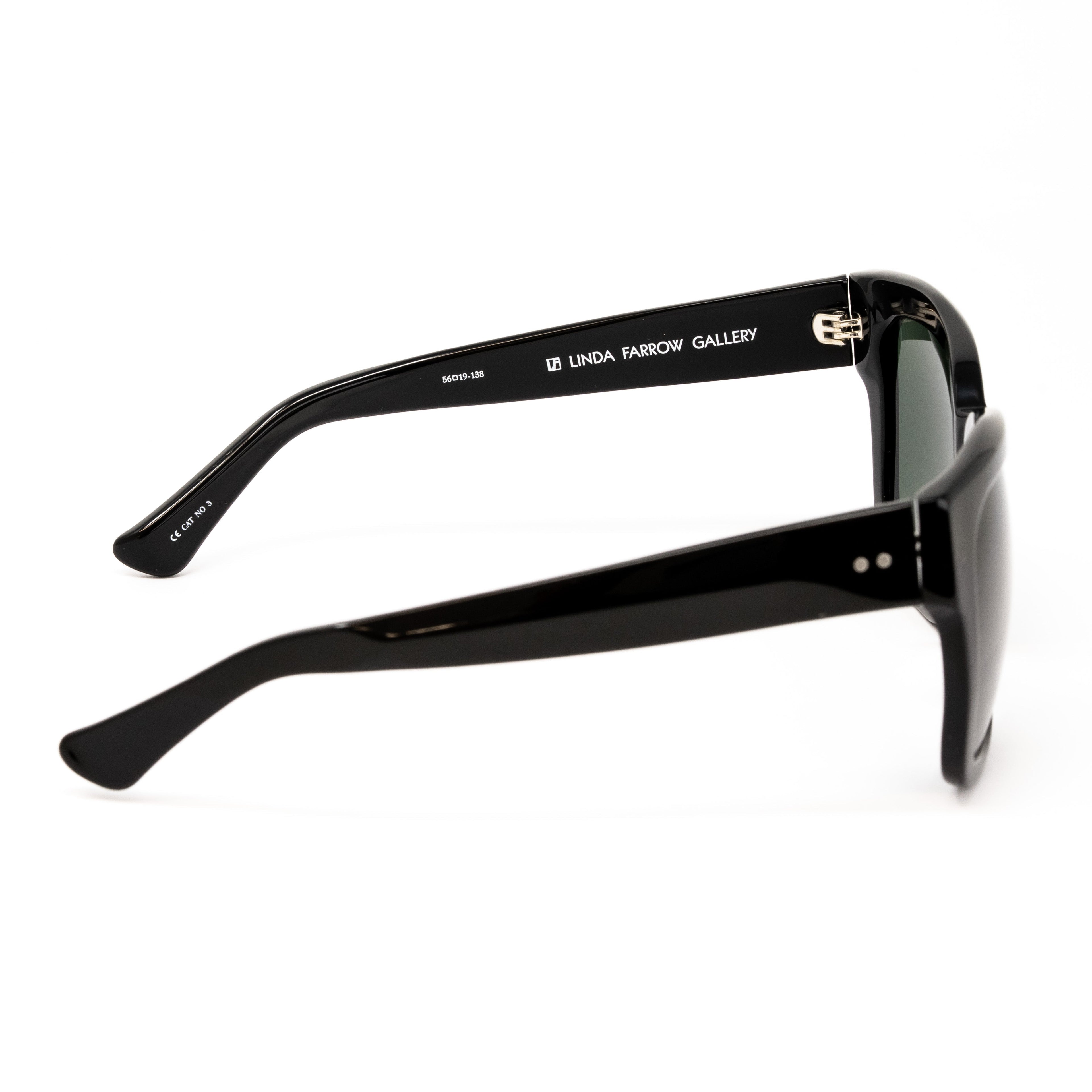 Dries Van Noten x Linda Farrow Black Sunglasses