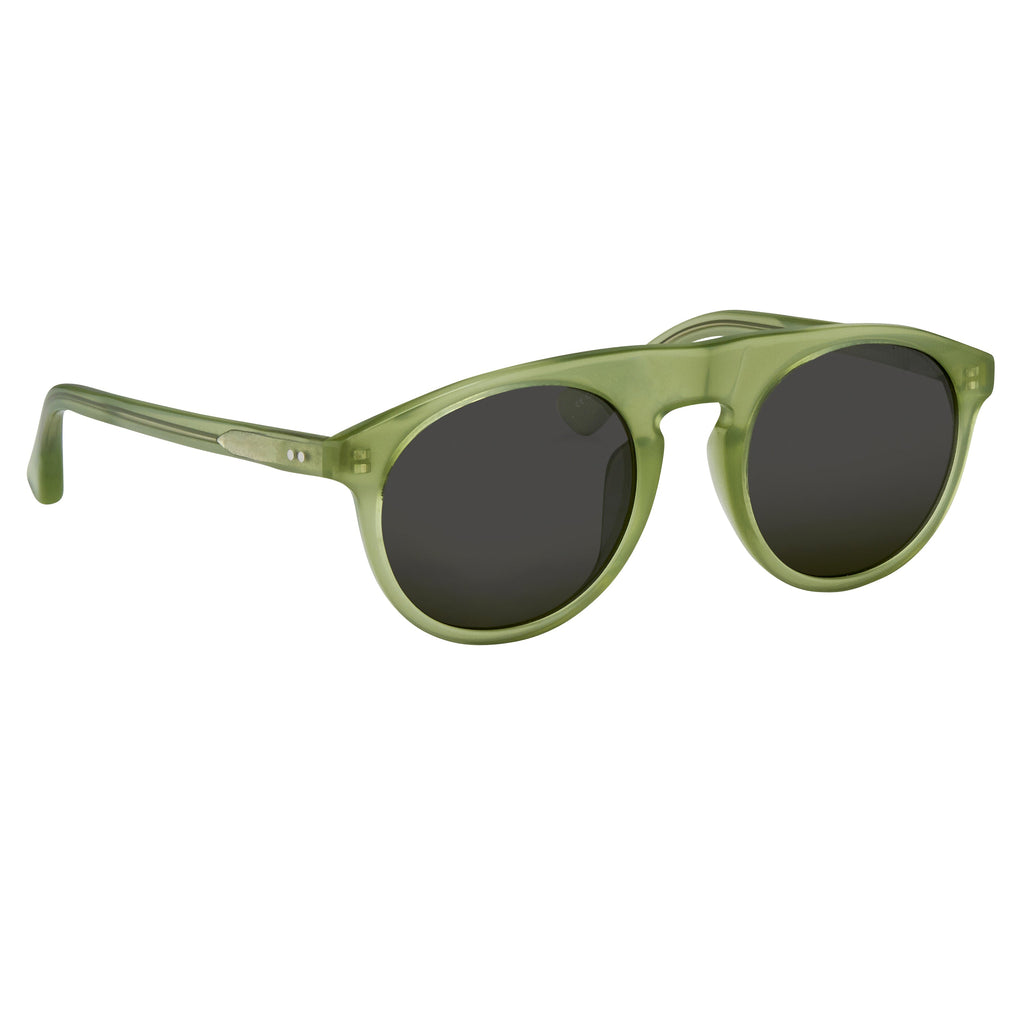 Dries Van Noten Men's Flat Top Grey Sunglasses