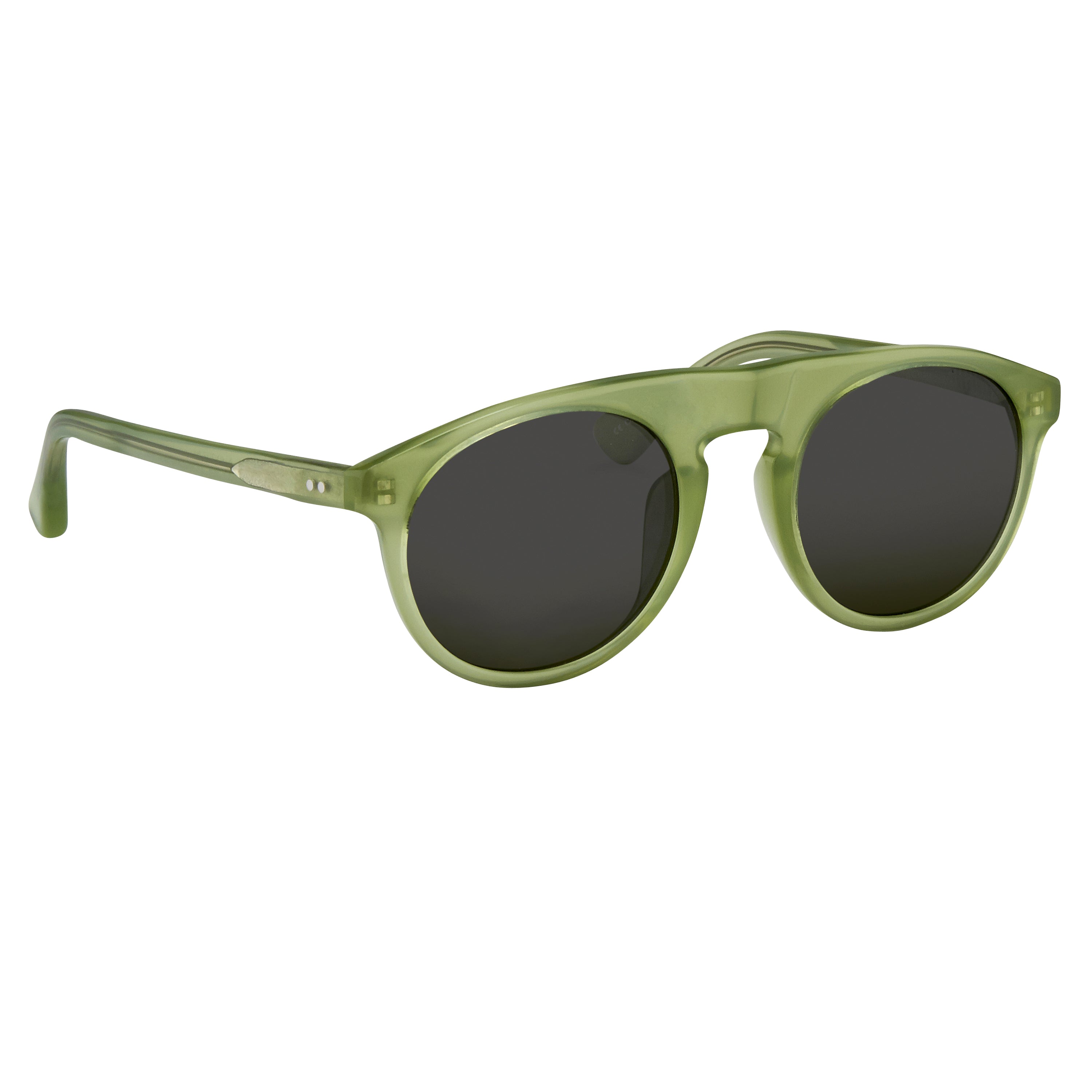 Dries Van Noten Men's Flat Top Grey Sunglasses