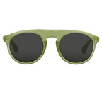 Dries Van Noten Men's Flat Top Grey Sunglasses