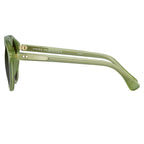 Dries Van Noten Men's Flat Top Grey Sunglasses
