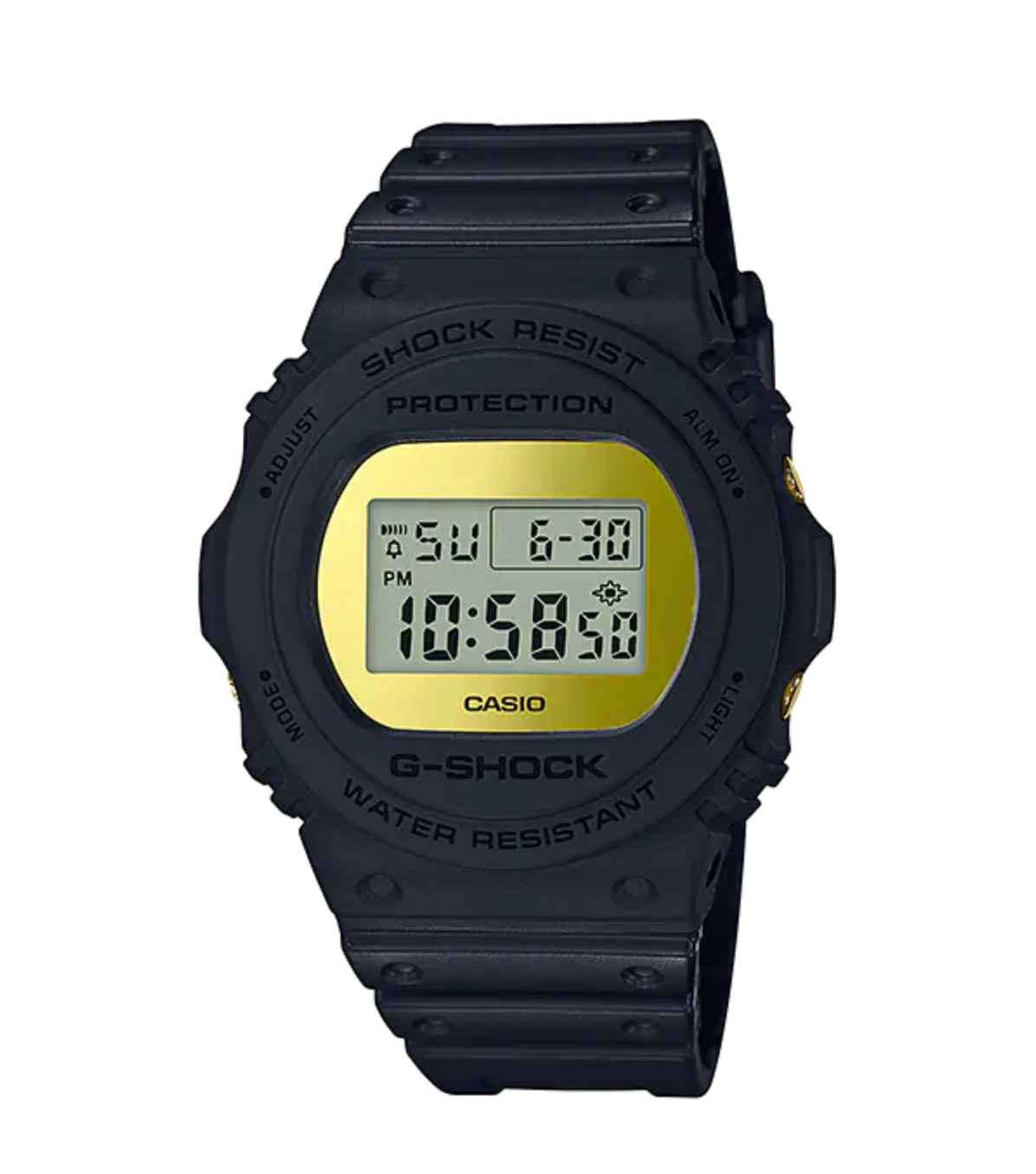 Casio G-Shock Watch Men's Round Metallic Gold Mirror Face