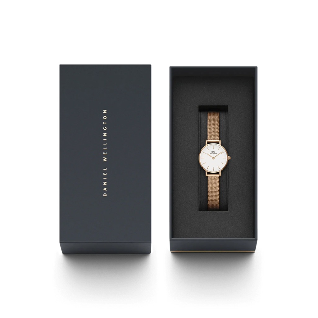 Daniel Wellington Petite Pressed Melrose Ladies Rose Gold Watch