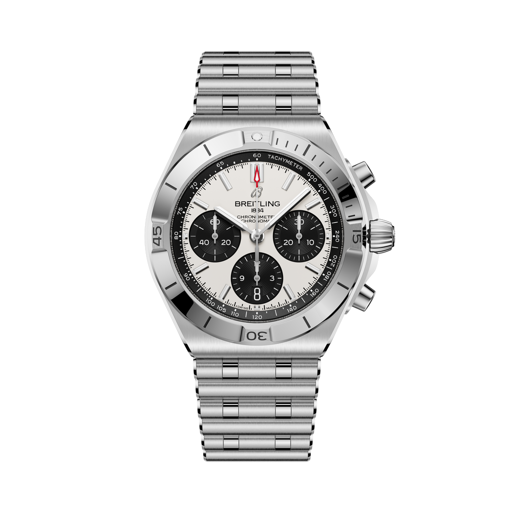 Chronomat B01 42 | 42mm, Stainless Steel, White Dial, Black Sub-Dials