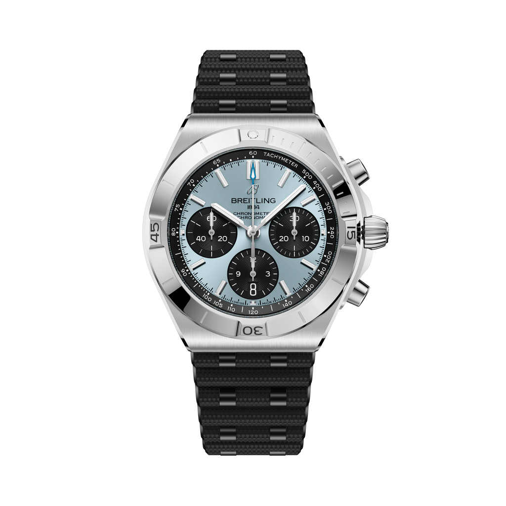 Chronomat B01 42 | 42mm, Steel, Black Rubber, Light Blue Dial