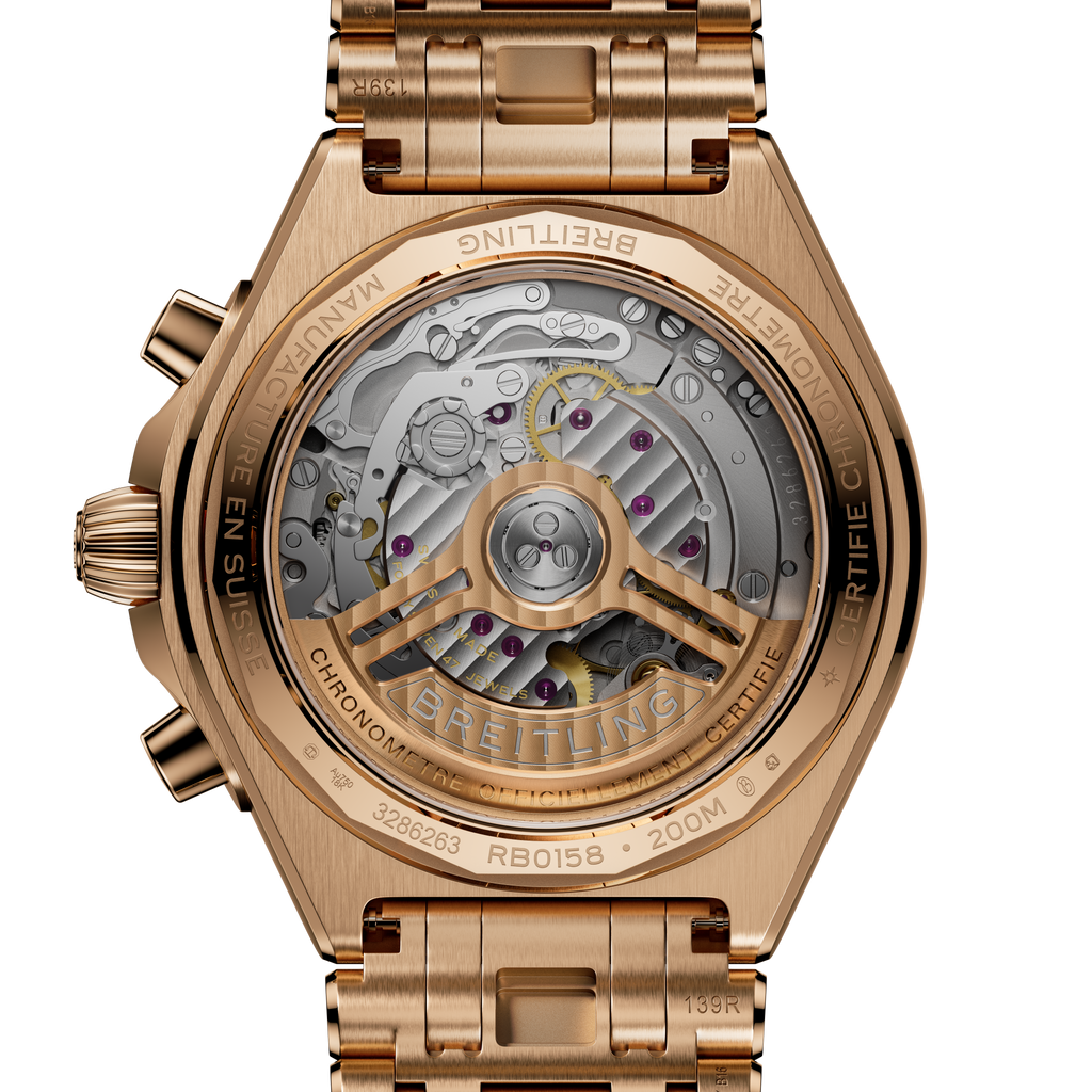 Chronomat B01 42 | 42mm, 18K Red Gold, Brown Dial