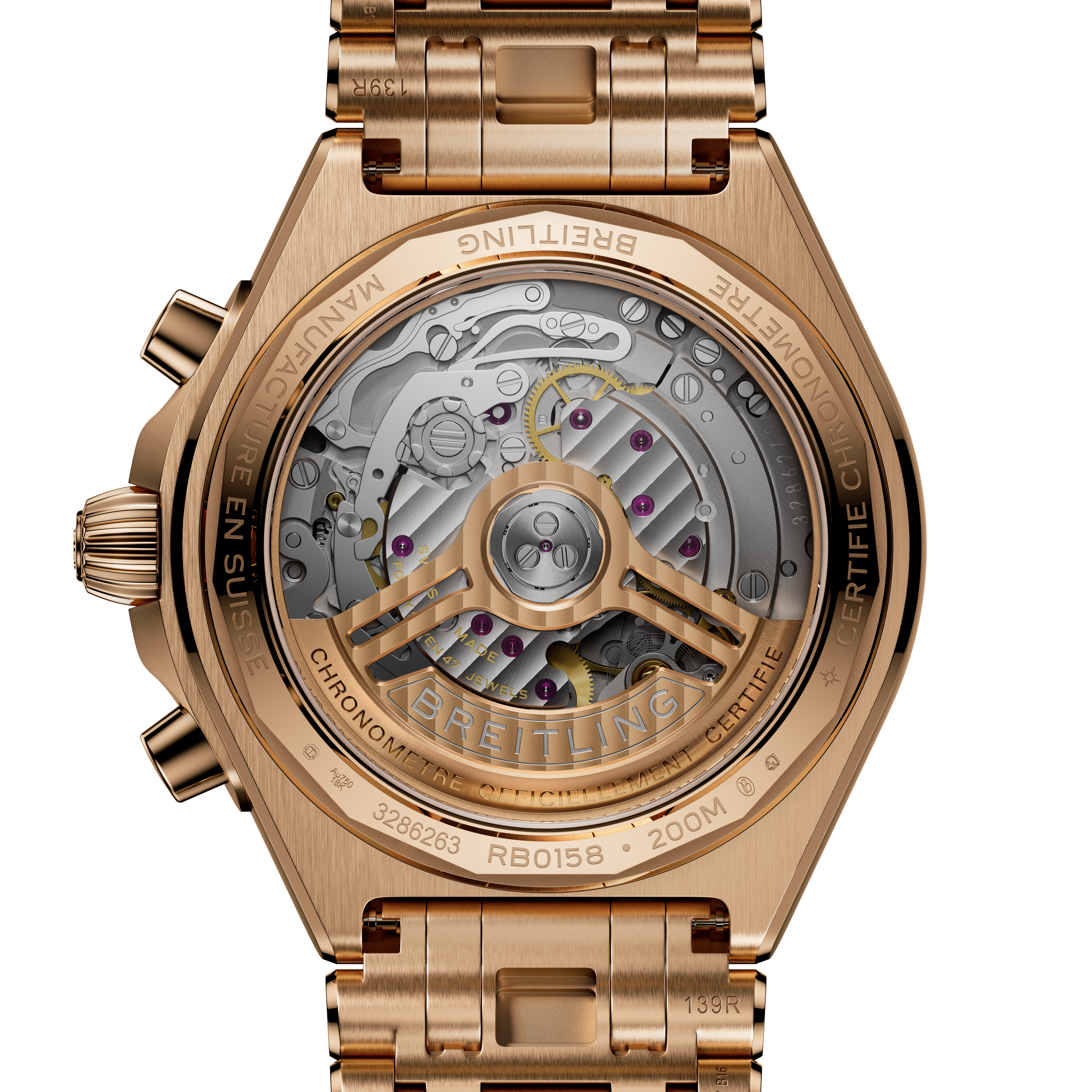 Chronomat B01 42 | 42mm, 18K Red Gold, Brown Dial