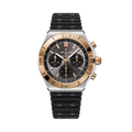 Chronomat B01 42 | 42mm, Two-Tone Stainless Steel & 18K Rose Gold, Grey Dial, Black Strap