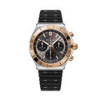 Chronomat B01 42 | 42mm, Two-Tone Stainless Steel & 18K Rose Gold, Grey Dial, Black Strap