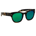 Erdem Unisex Round Green Sunglasses