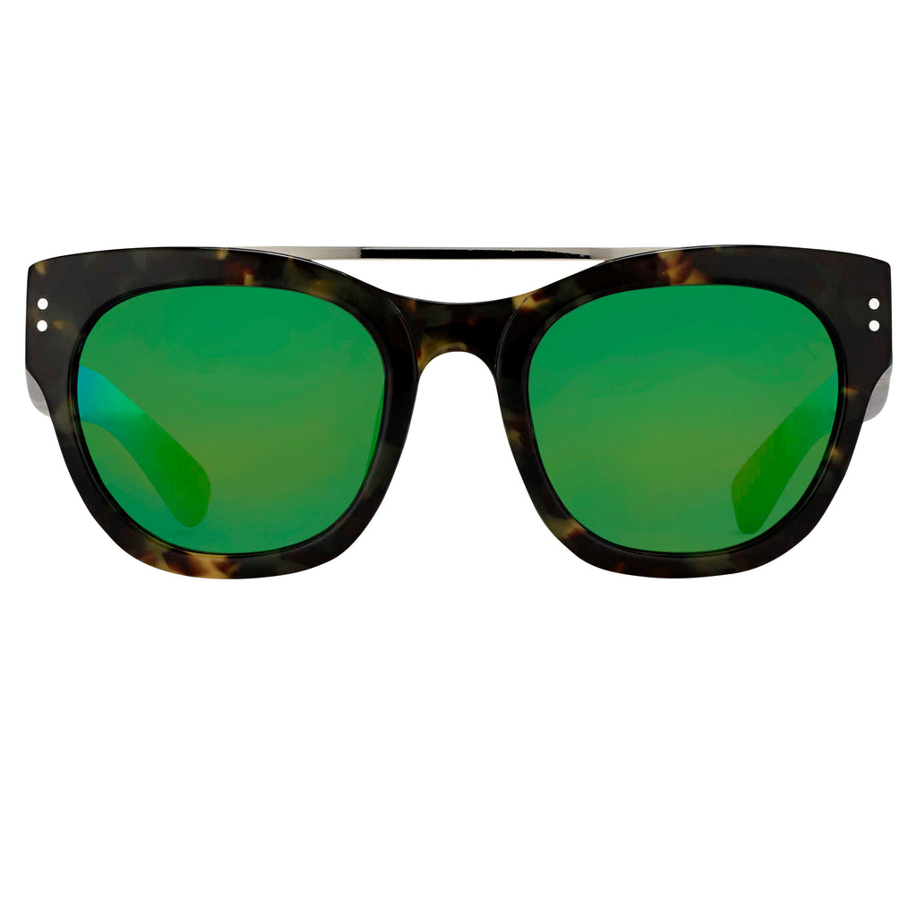 Erdem Unisex Round Green Sunglasses