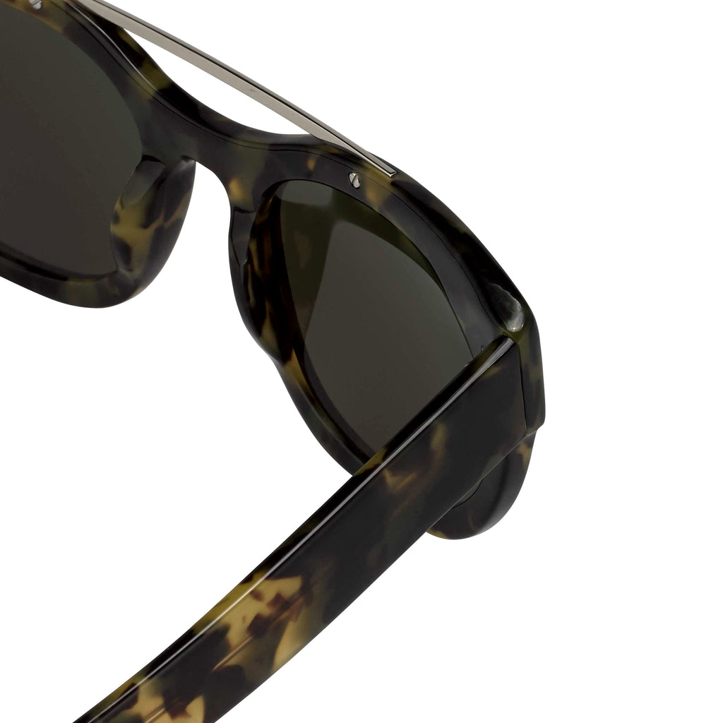 Erdem Unisex Round Green Sunglasses
