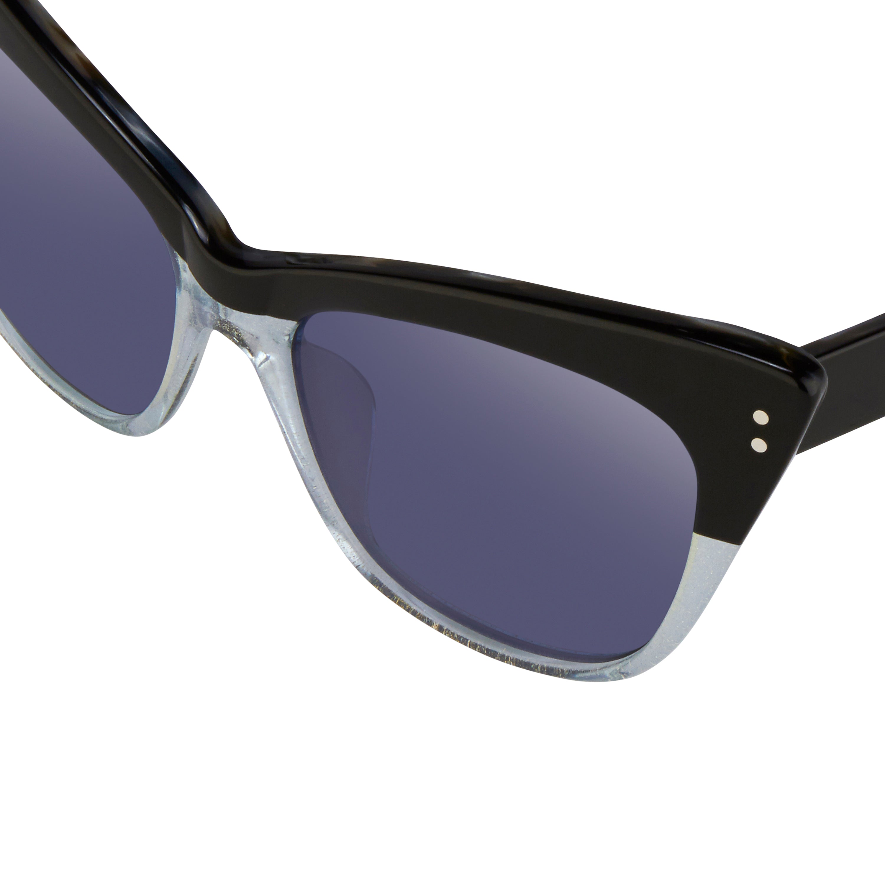 Erdem x Linda Farrow Black/Silver Sunglasses