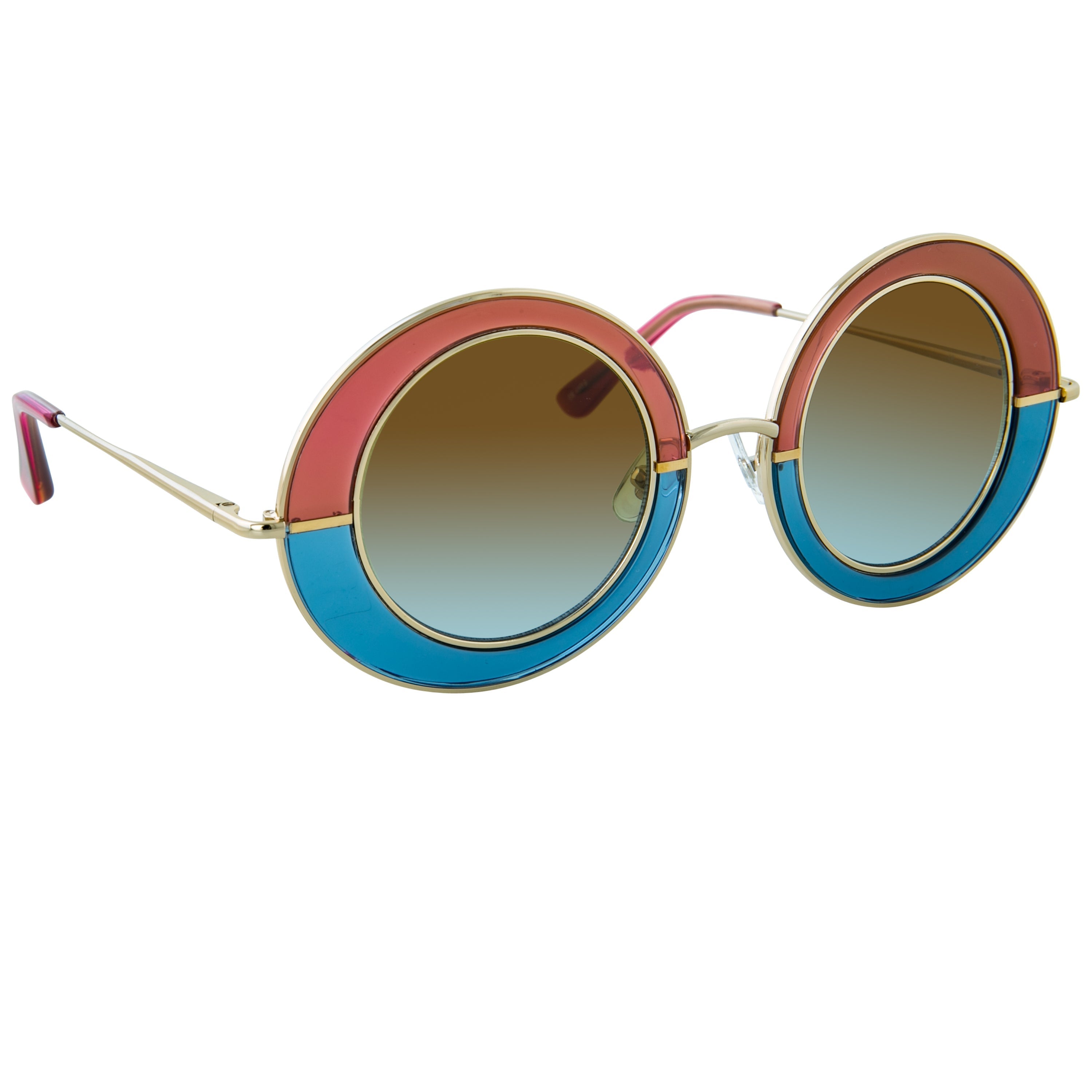 Erdem Ladies Oval Blue Sunglasses