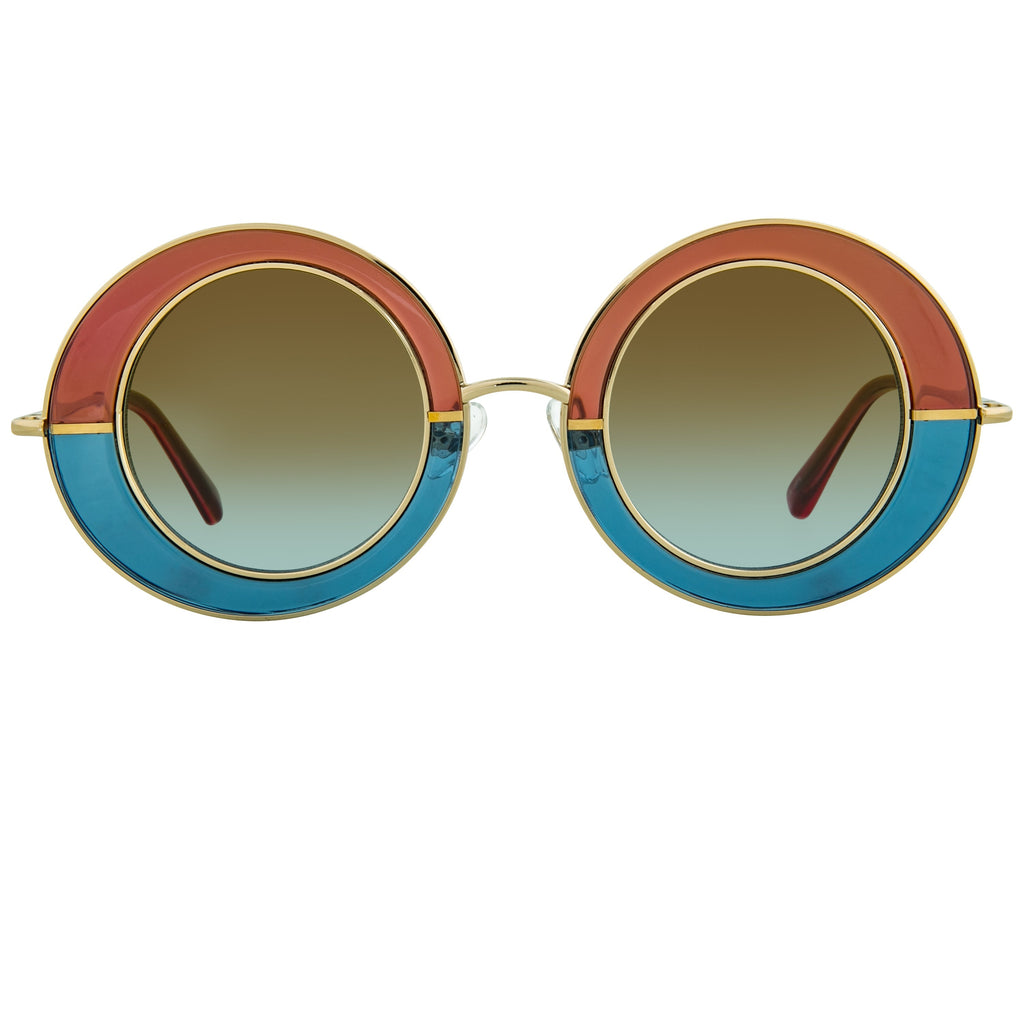 Erdem Ladies Oval Blue Sunglasses