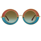 Erdem Ladies Oval Blue Sunglasses