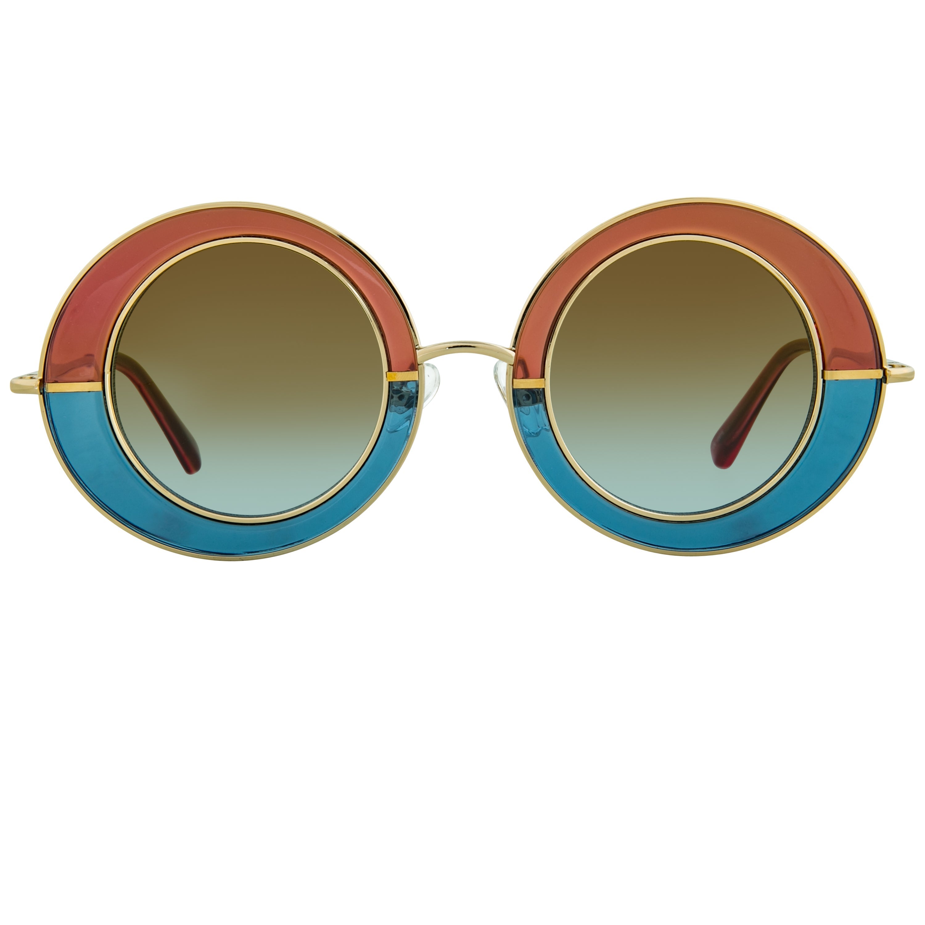 Erdem Ladies Oval Blue Sunglasses