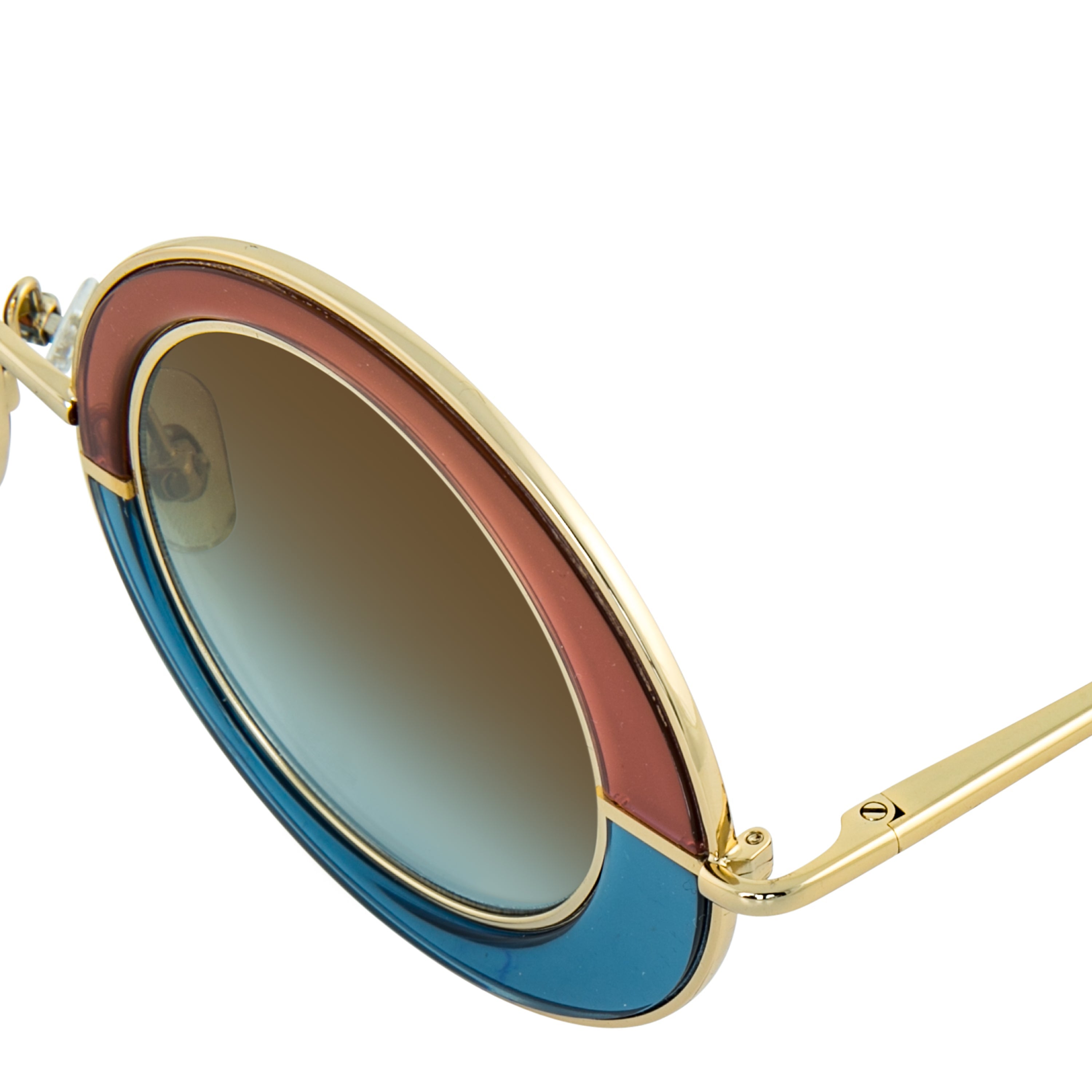 Erdem Ladies Oval Blue Sunglasses