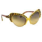 Erdem Ladies Cat Eye Yellow Sunglasses