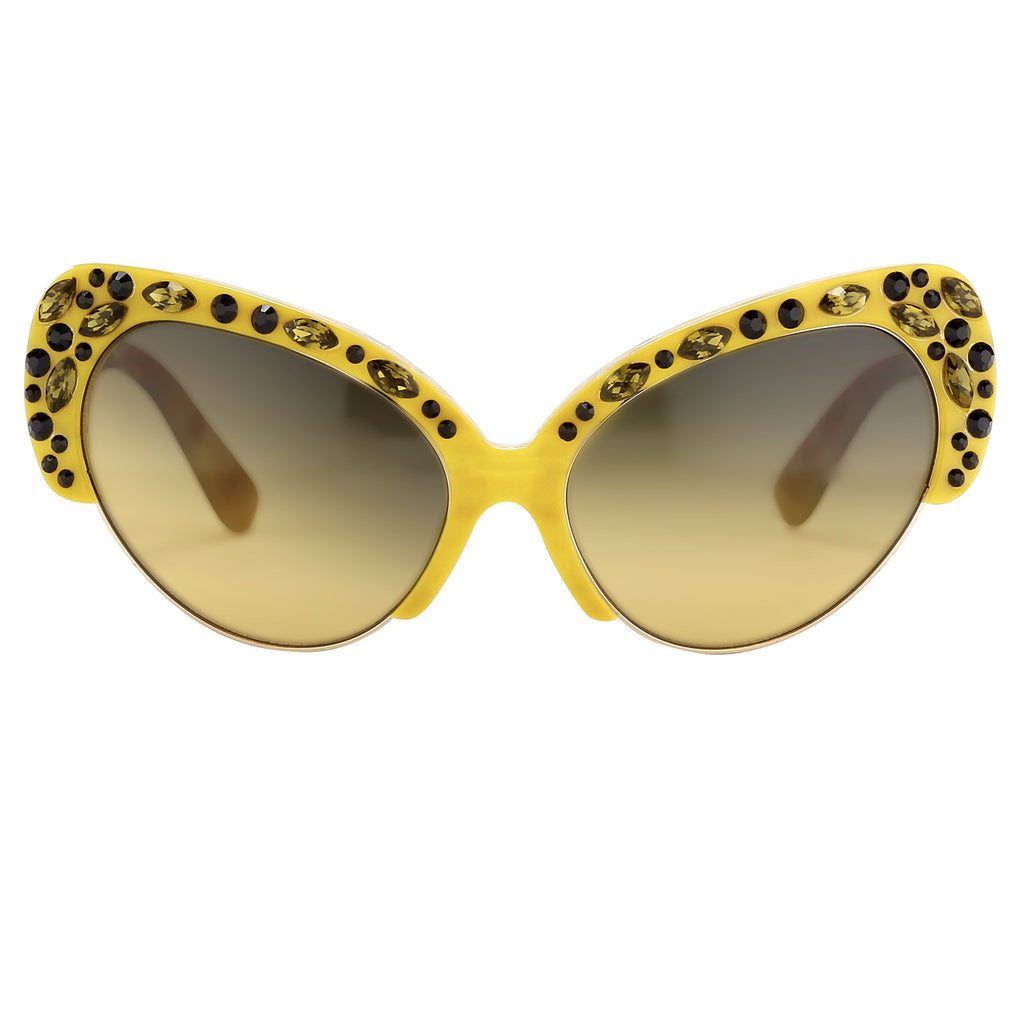 Erdem Ladies Cat Eye Yellow Sunglasses