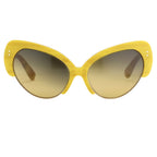 Erdem Ladies Cat Eye Green Sunglasses