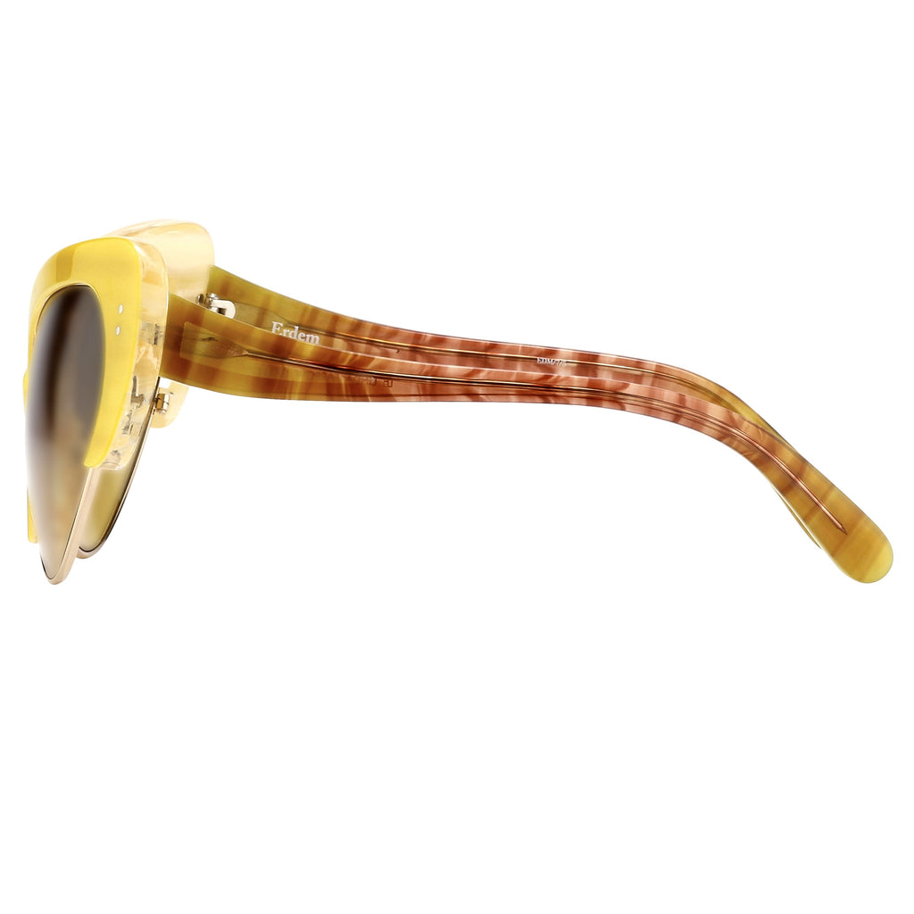 Erdem Ladies Cat Eye Green Sunglasses
