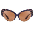 Erdem Ladies Cat Eye Brown Sunglasses