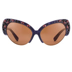 Erdem Ladies Cat Eye Brown Sunglasses