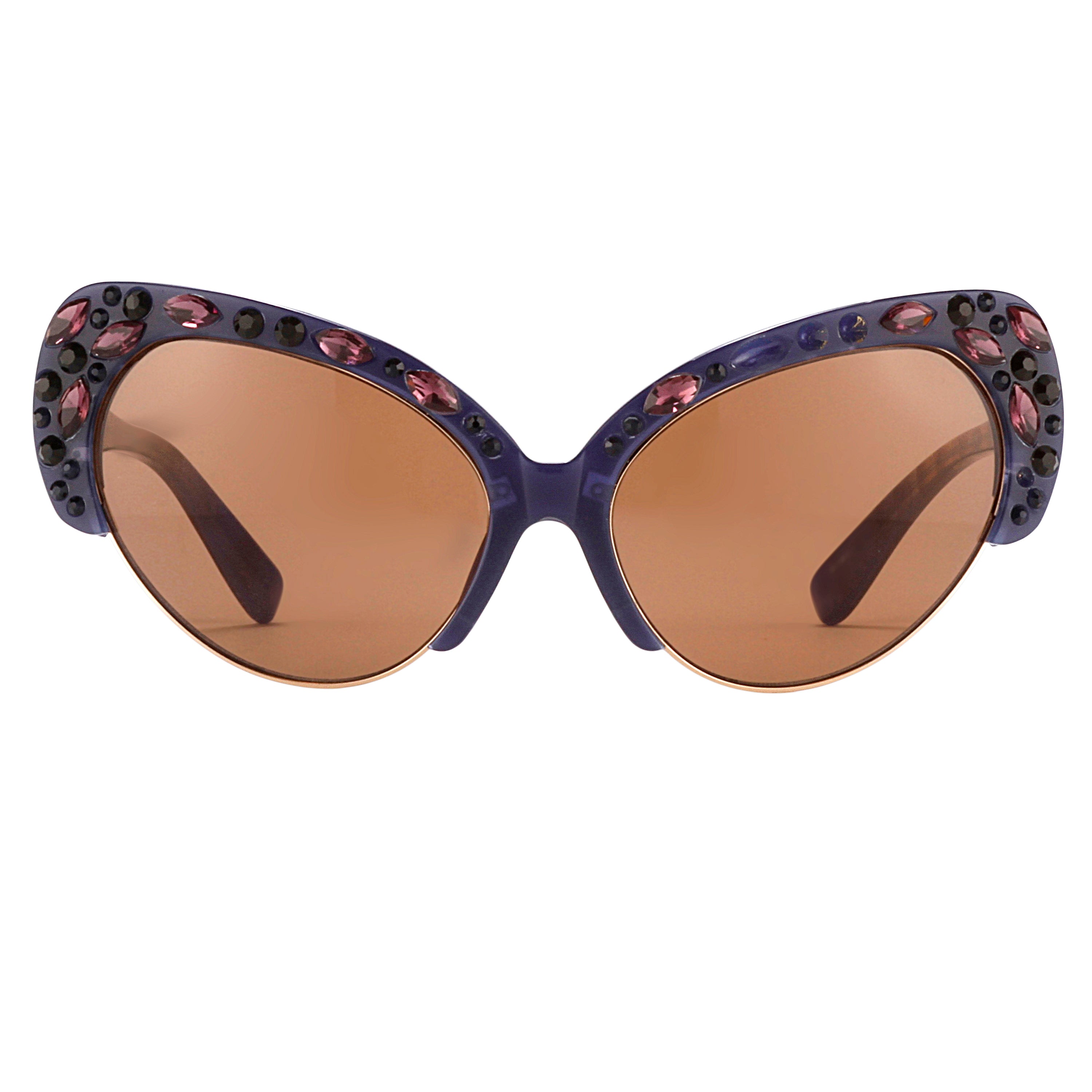 Erdem Ladies Cat Eye Brown Sunglasses