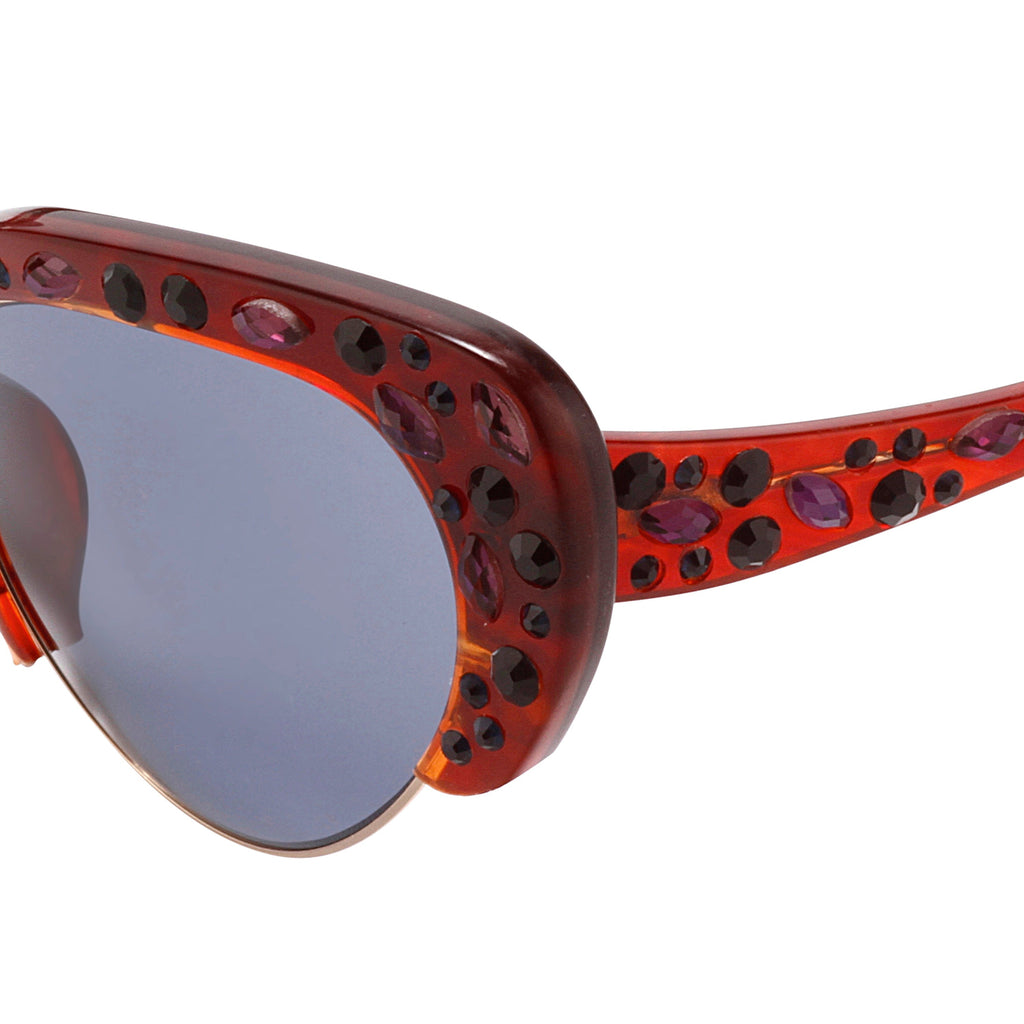 Erdem Ladies Cat Eye Blue Sunglasses