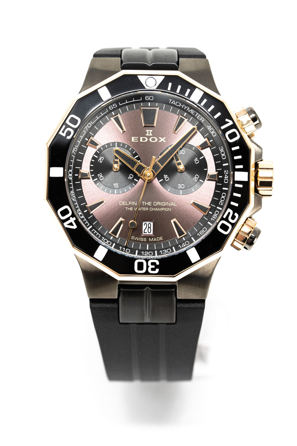 Edox Men's Watch Delfin The Original Chronograph Brown