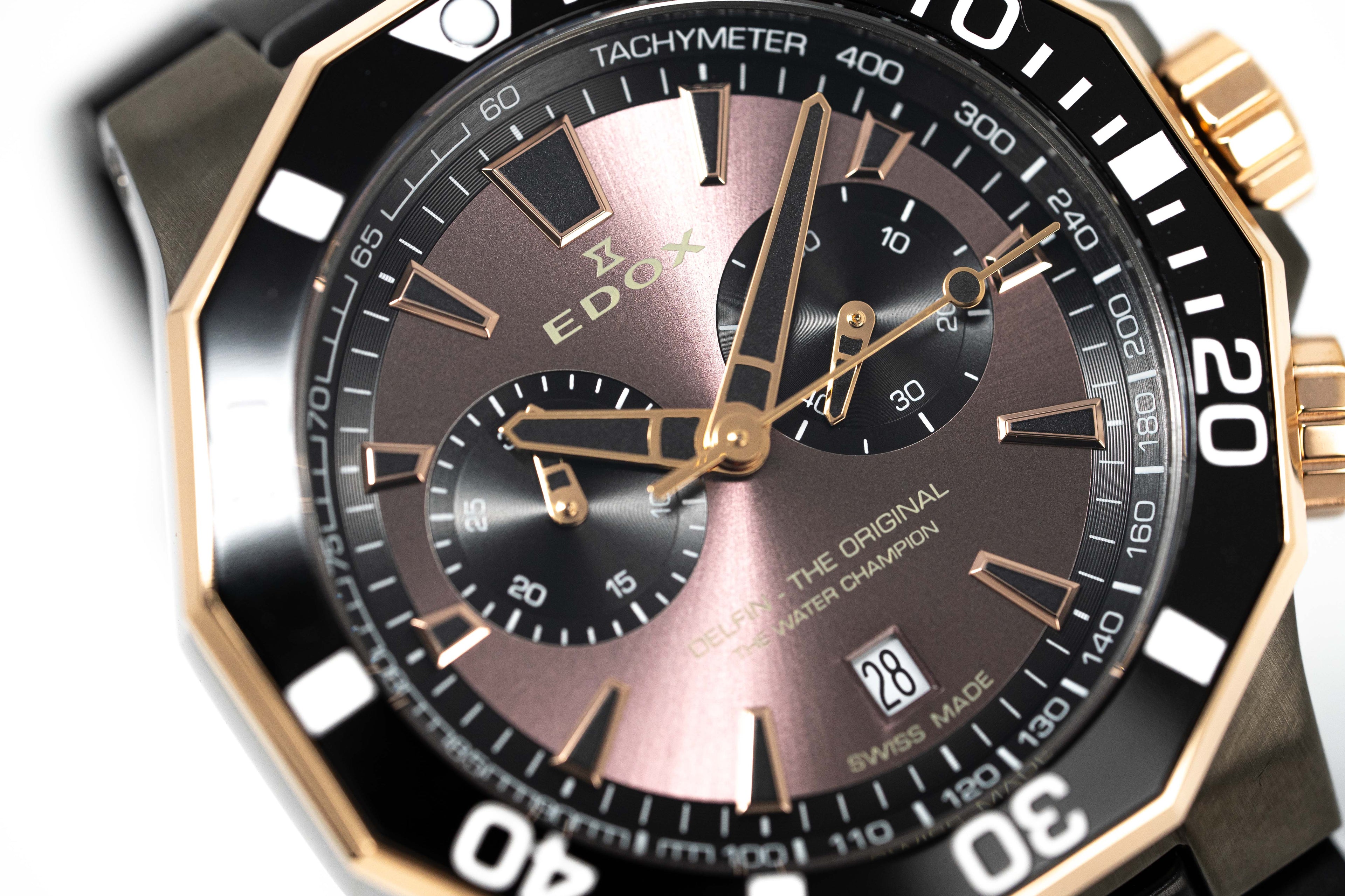 Edox Men's Watch Delfin The Original Chronograph Brown