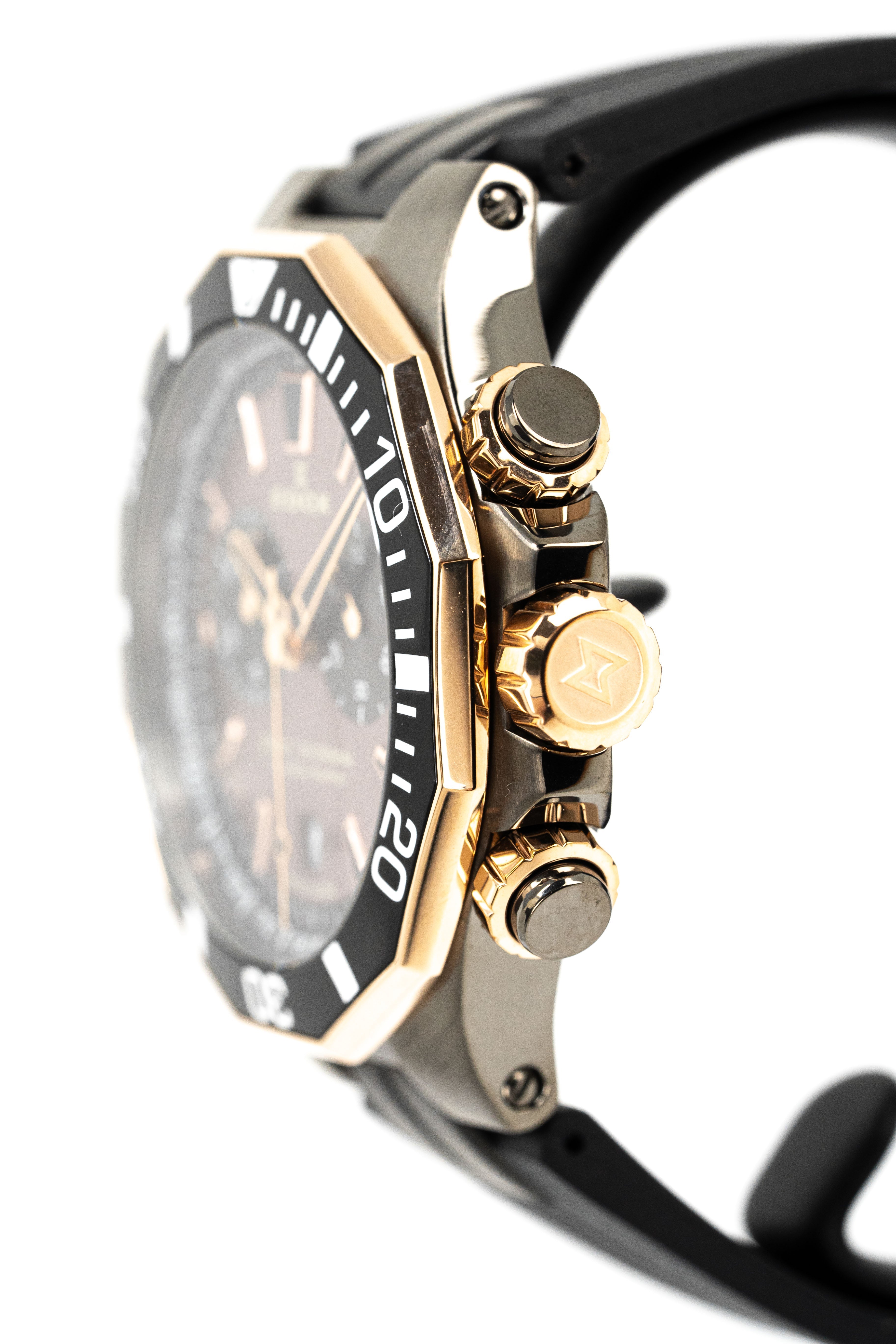 Edox Men's Watch Delfin The Original Chronograph Brown