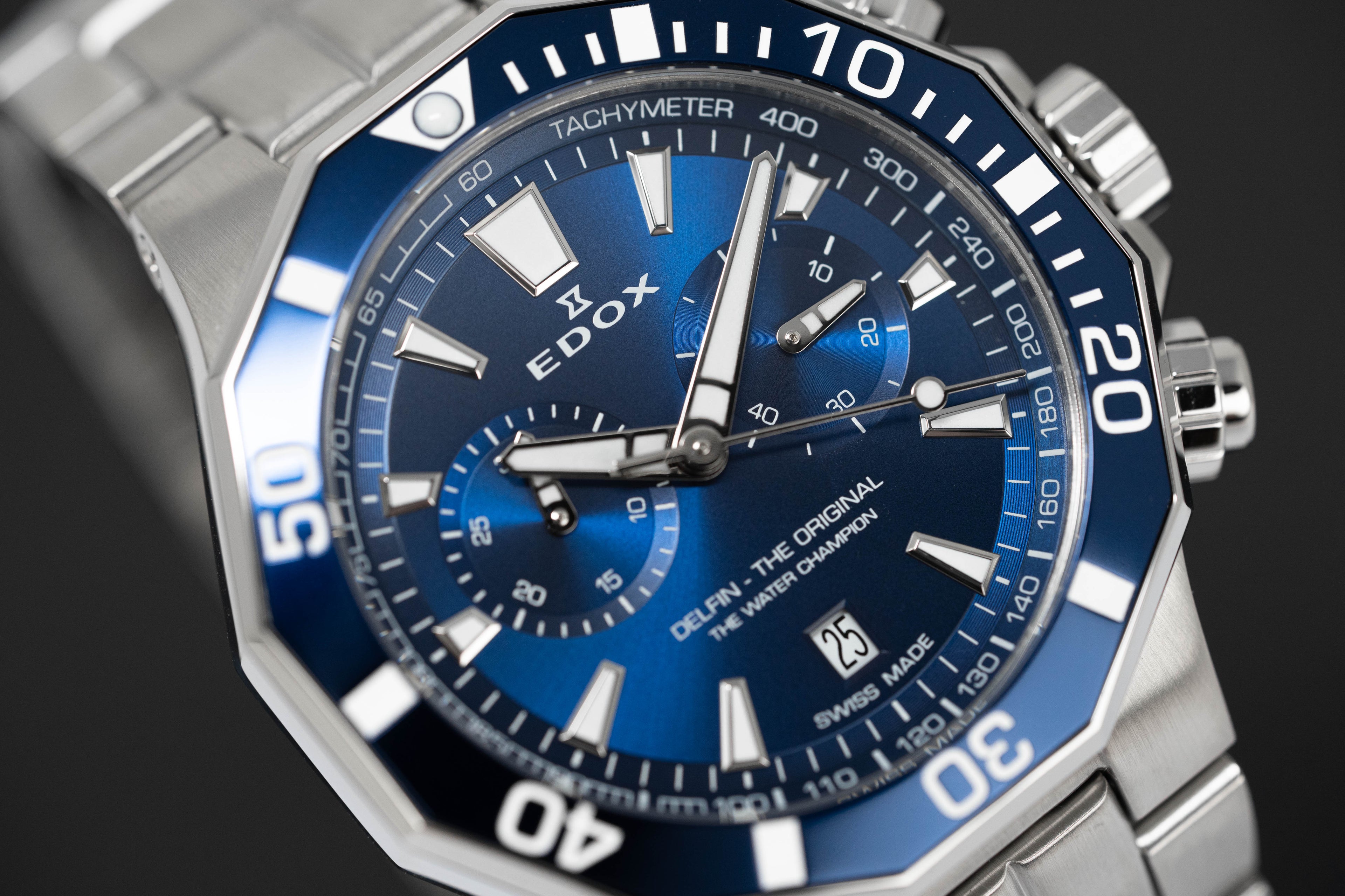 Edox Men's Watch Delfin The Original Chronograph Blue