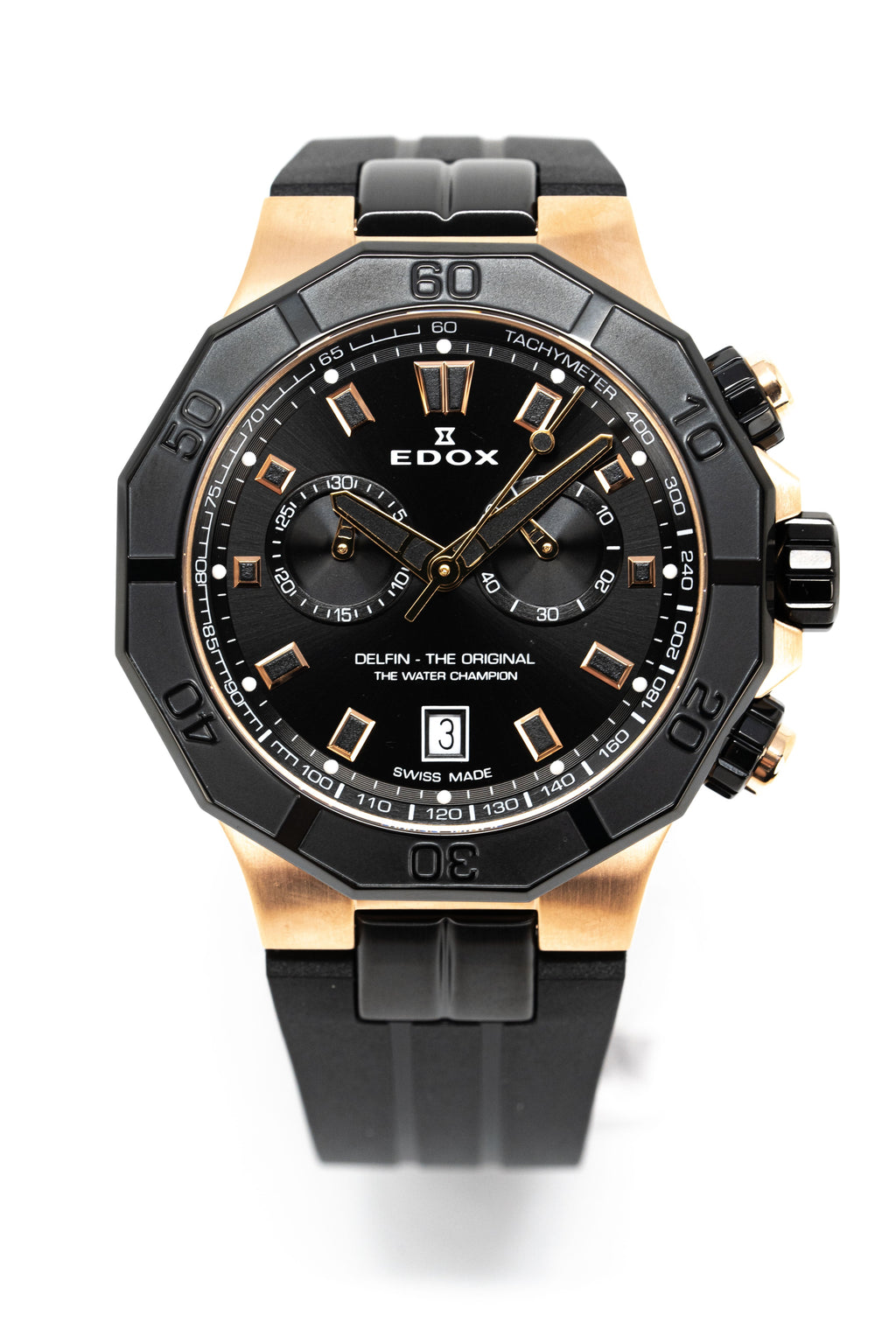 Edox Men's Watch Delfin The Original Chronograph Black