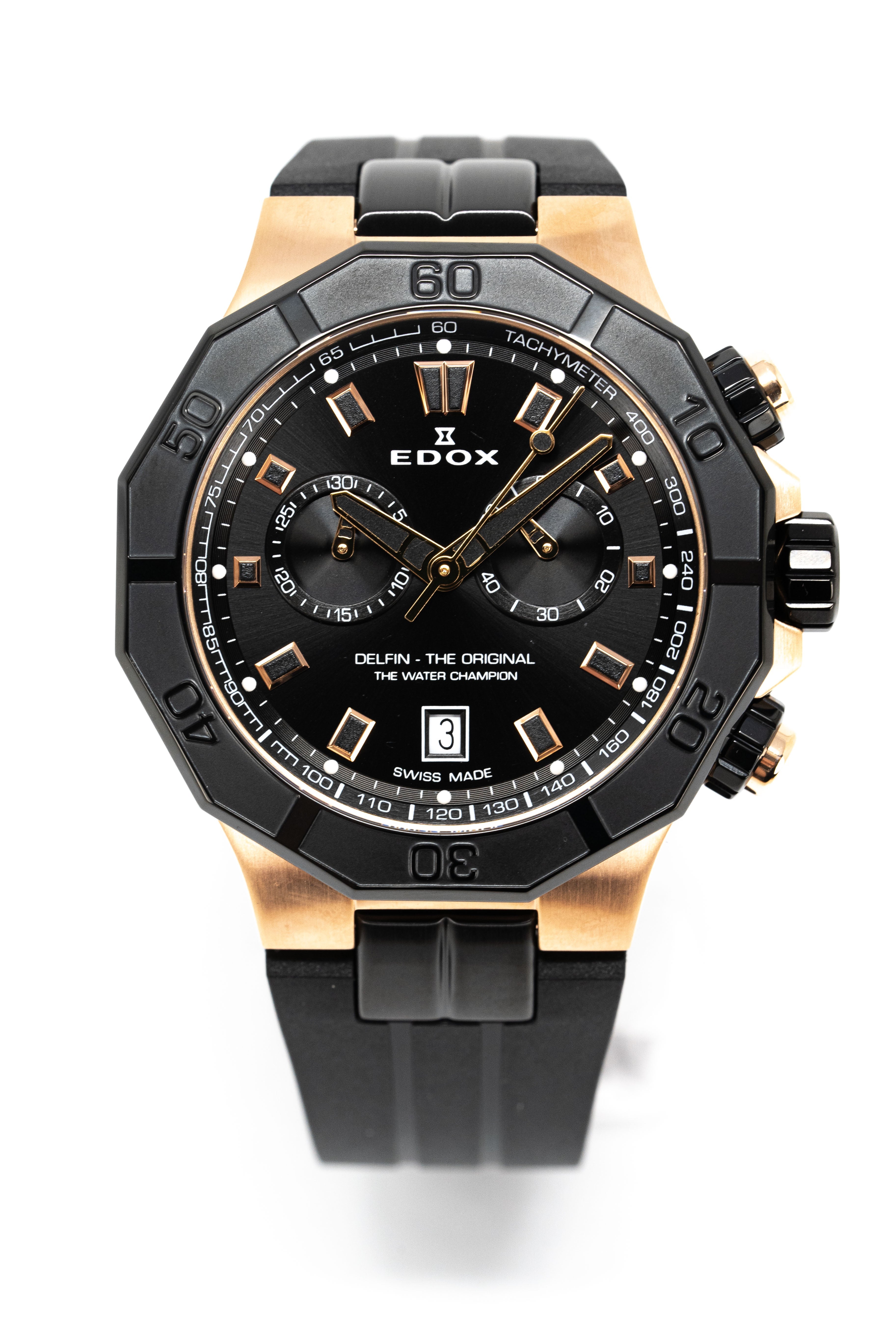 Edox Men's Watch Delfin The Original Chronograph Black