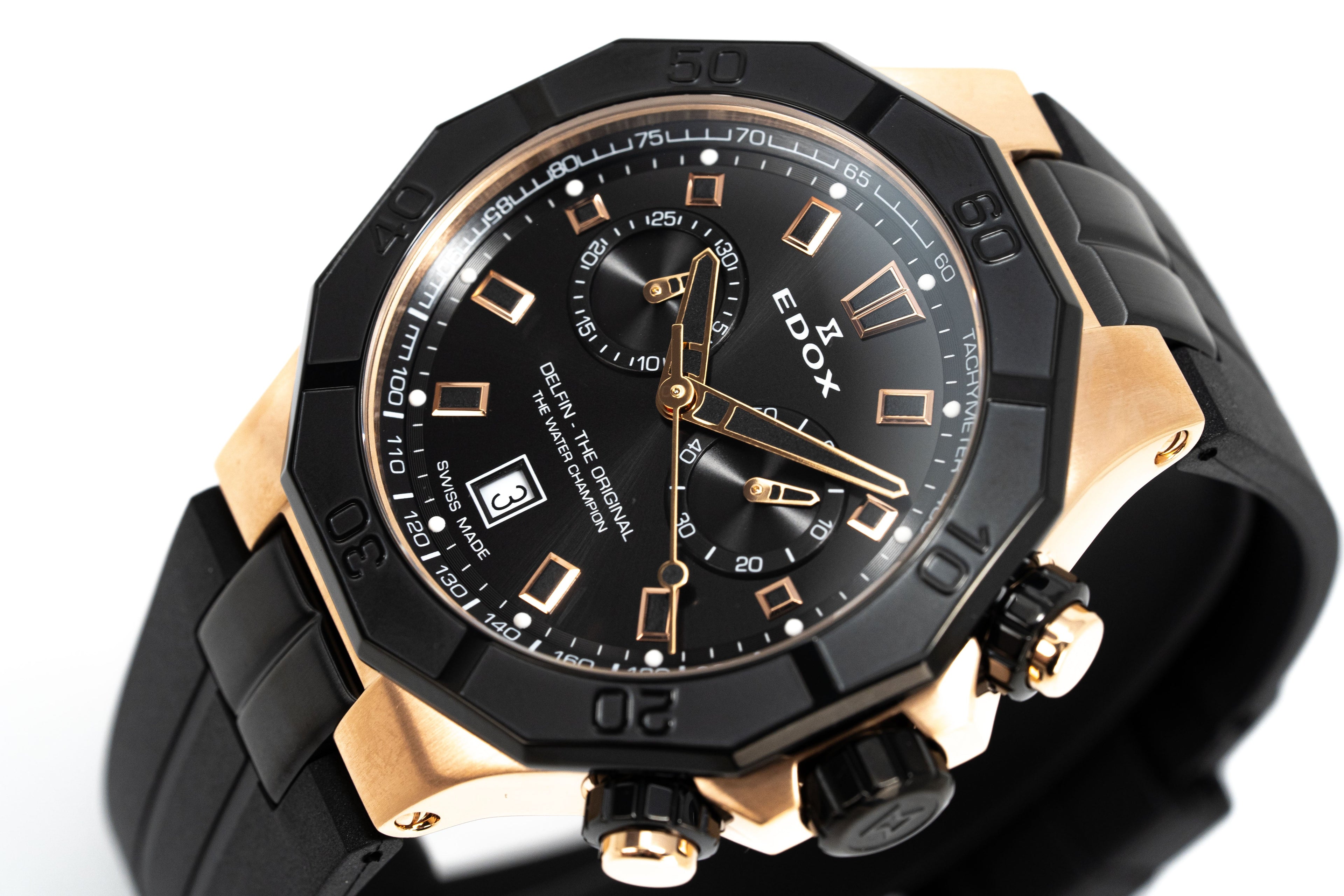 Edox Men's Watch Delfin The Original Chronograph Black