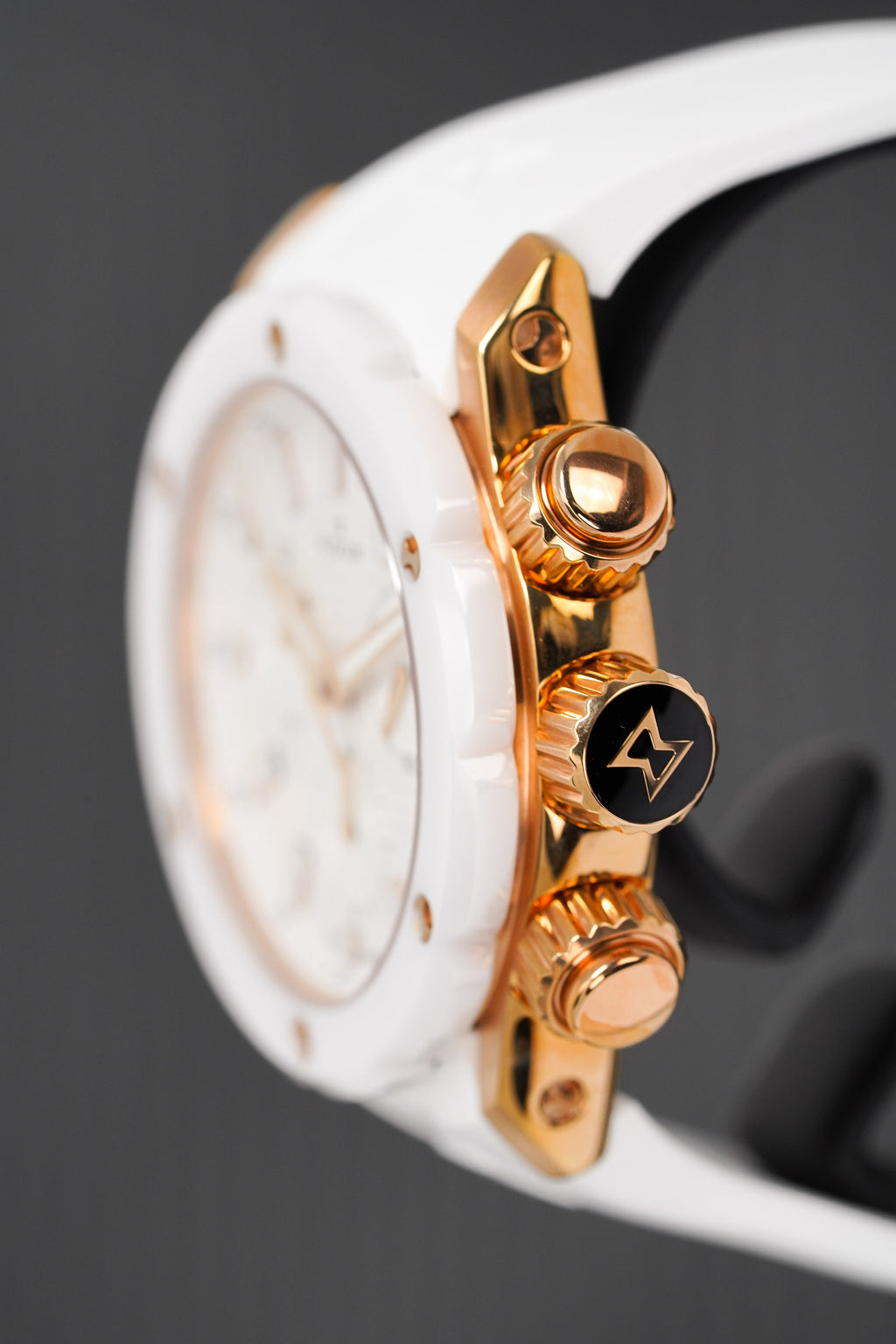 Edox Ladies Chronograph Watch Chronoffshore-1 White and Rose Gold 38mm