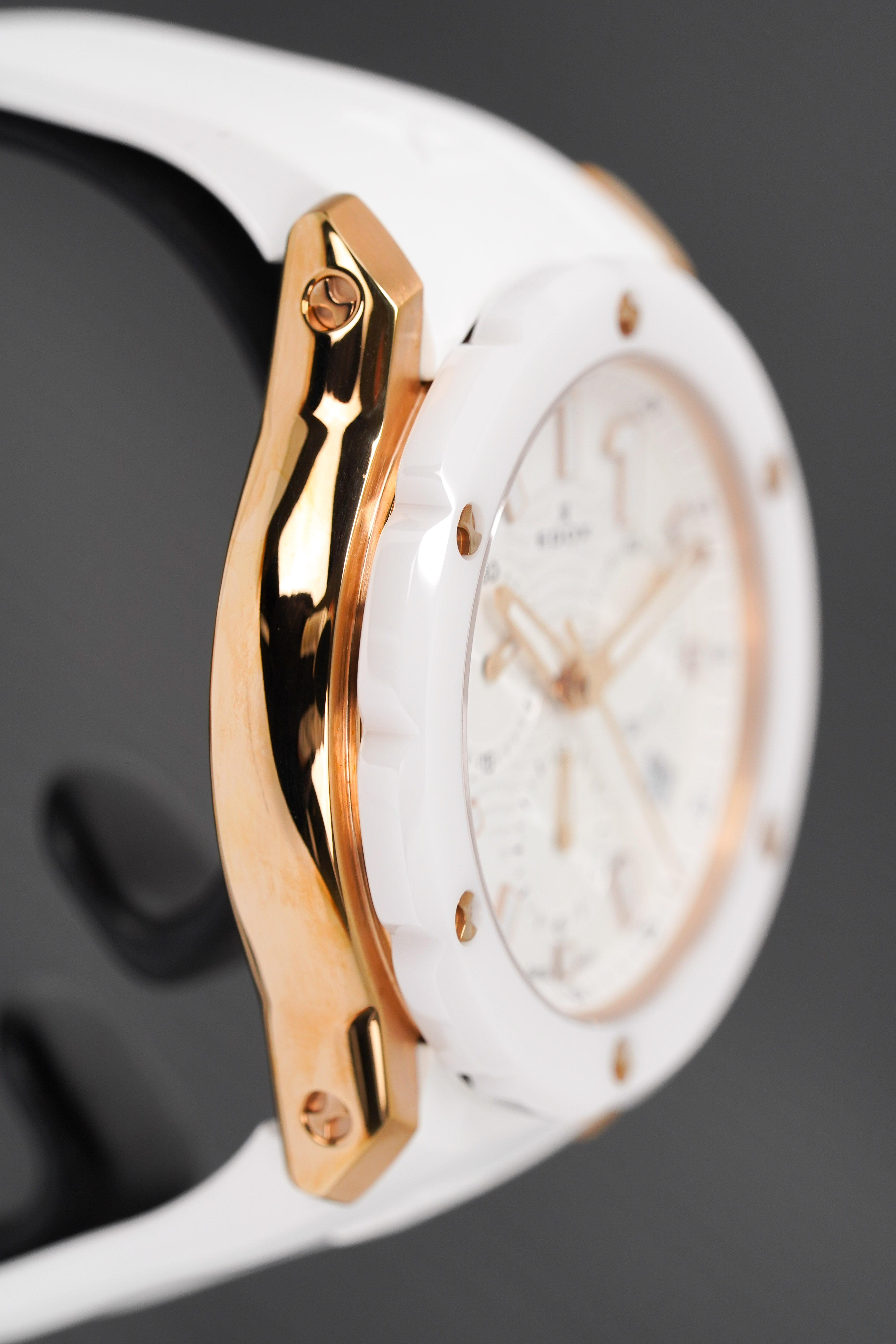 Edox Ladies Chronograph Watch Chronoffshore-1 White and Rose Gold 38mm