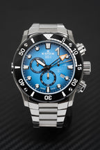 Edox Men's Watch CO-1 Chronograph Blue Titanium