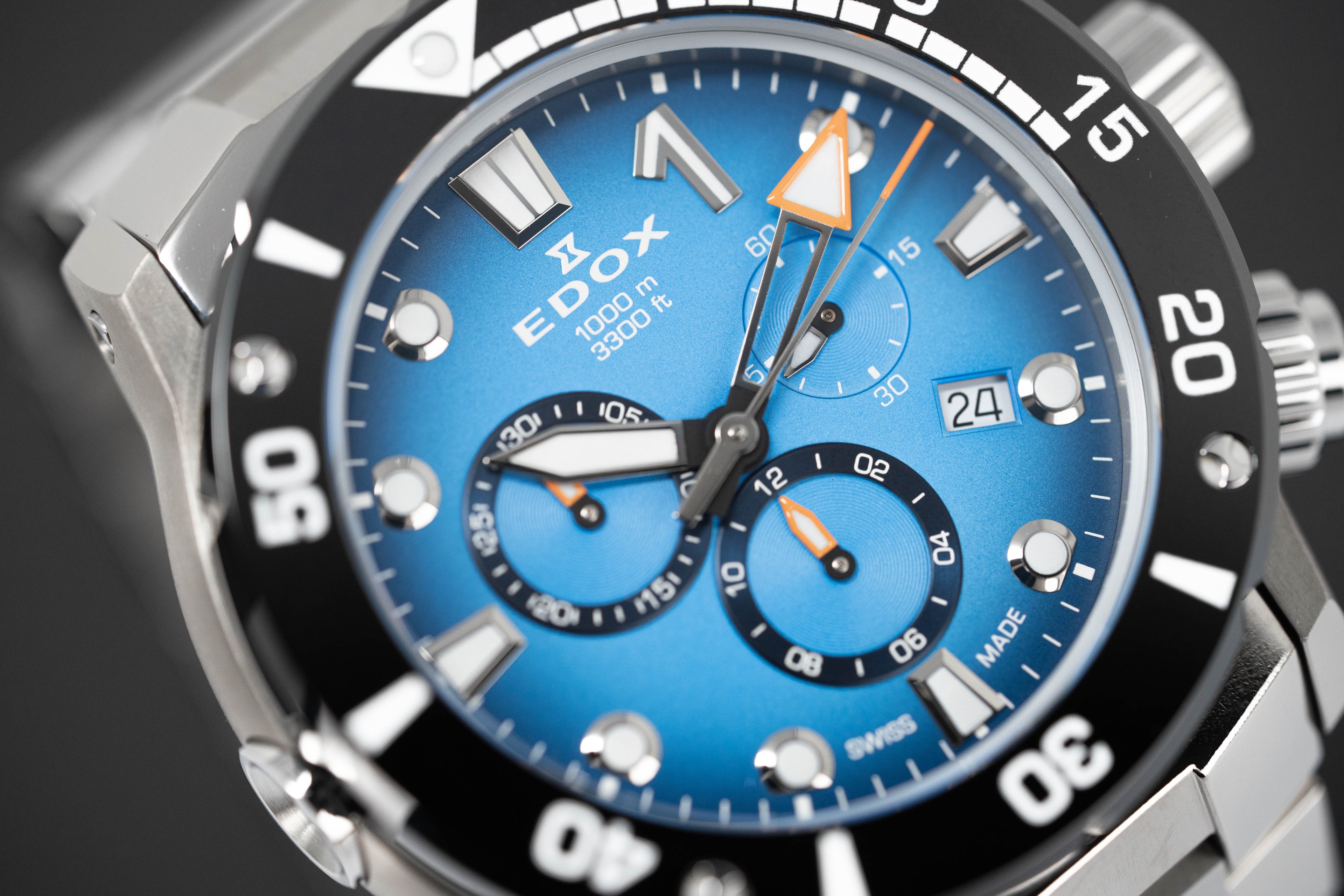 Edox Men's Watch CO-1 Chronograph Blue Titanium