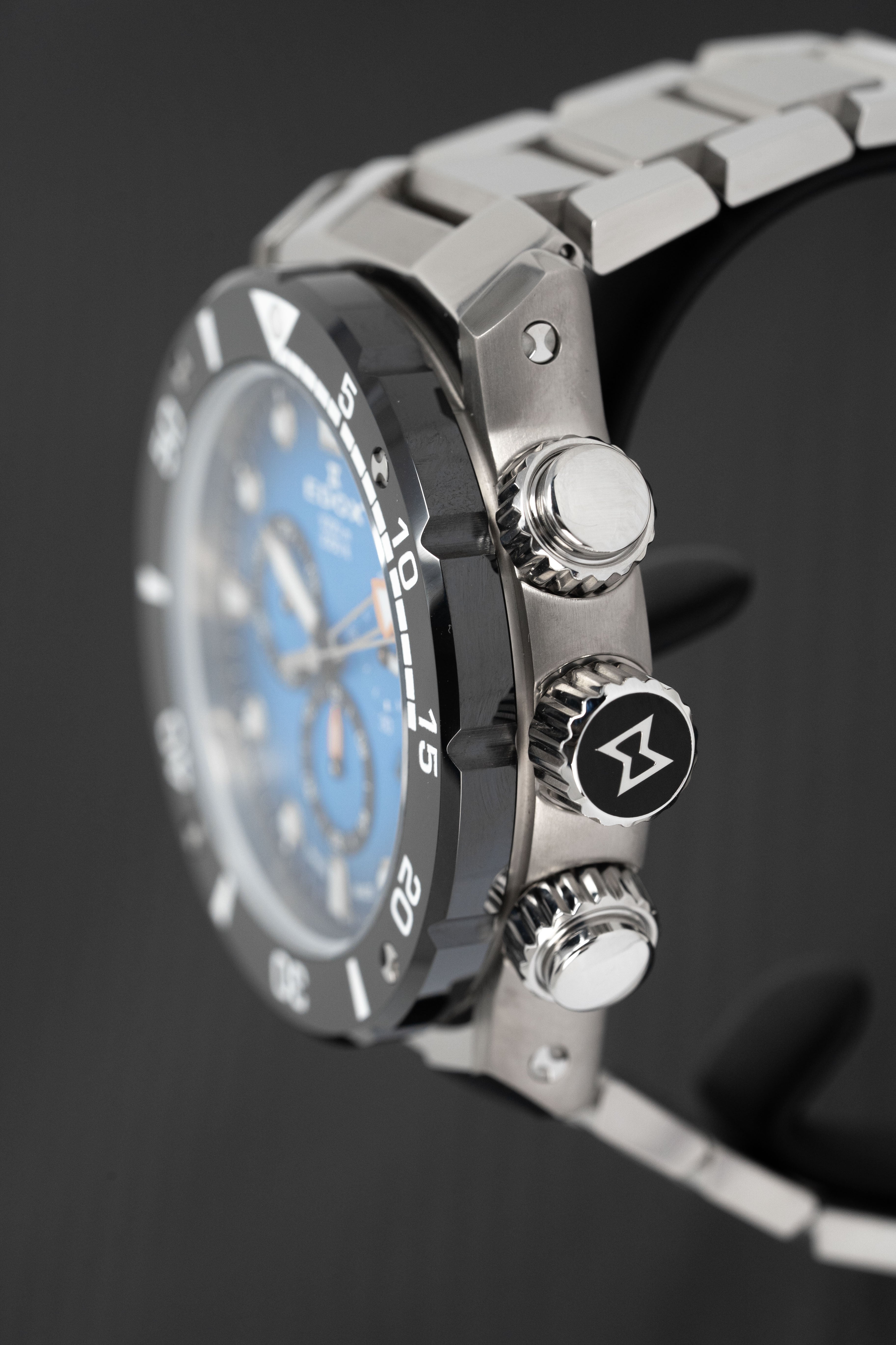 Edox Men's Watch CO-1 Chronograph Blue Titanium