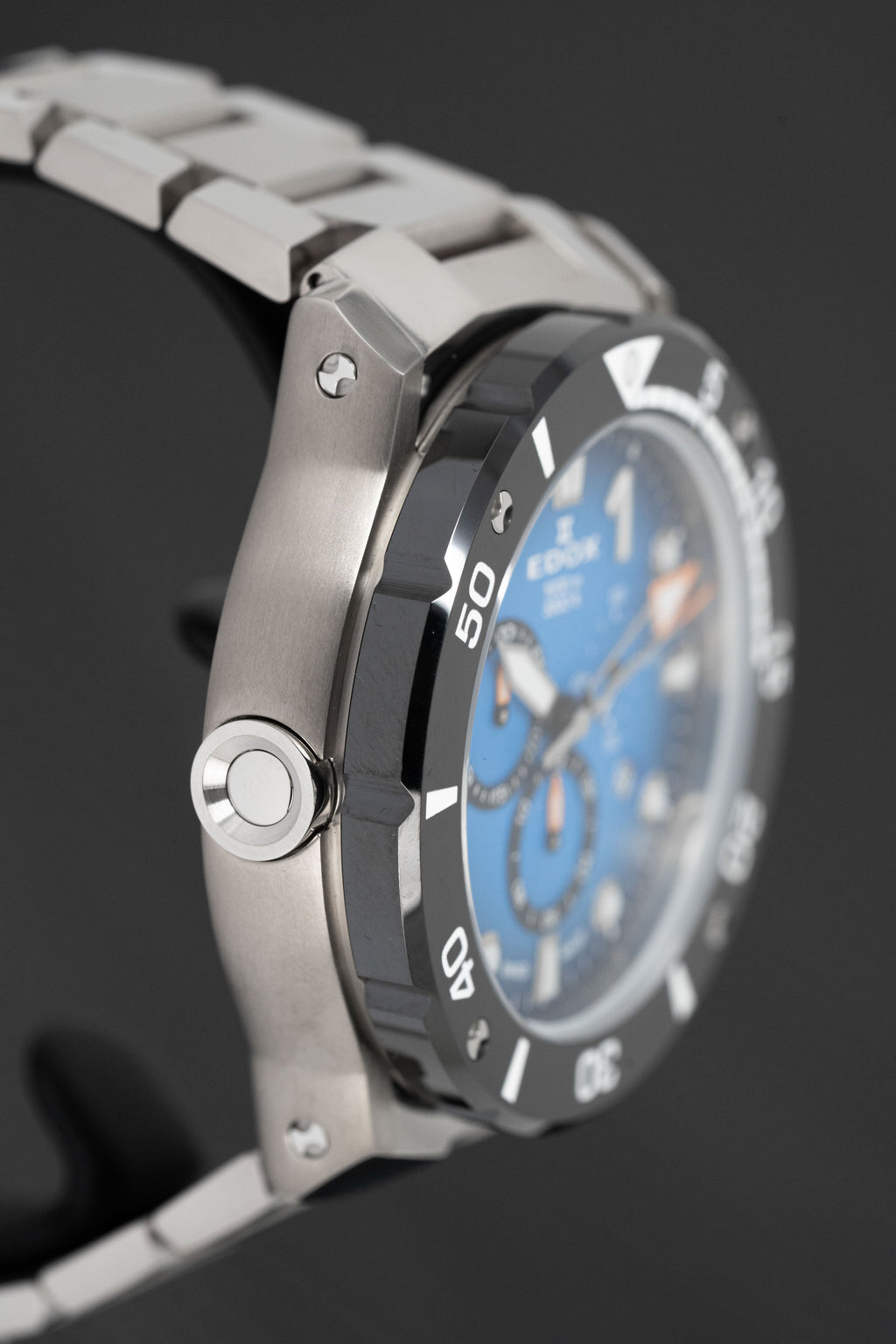 Edox Men's Watch CO-1 Chronograph Blue Titanium