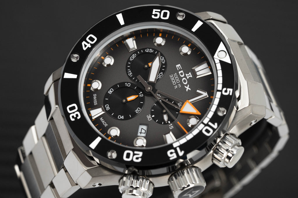 Edox Men's Watch CO-1 Chronograph Black Titanium