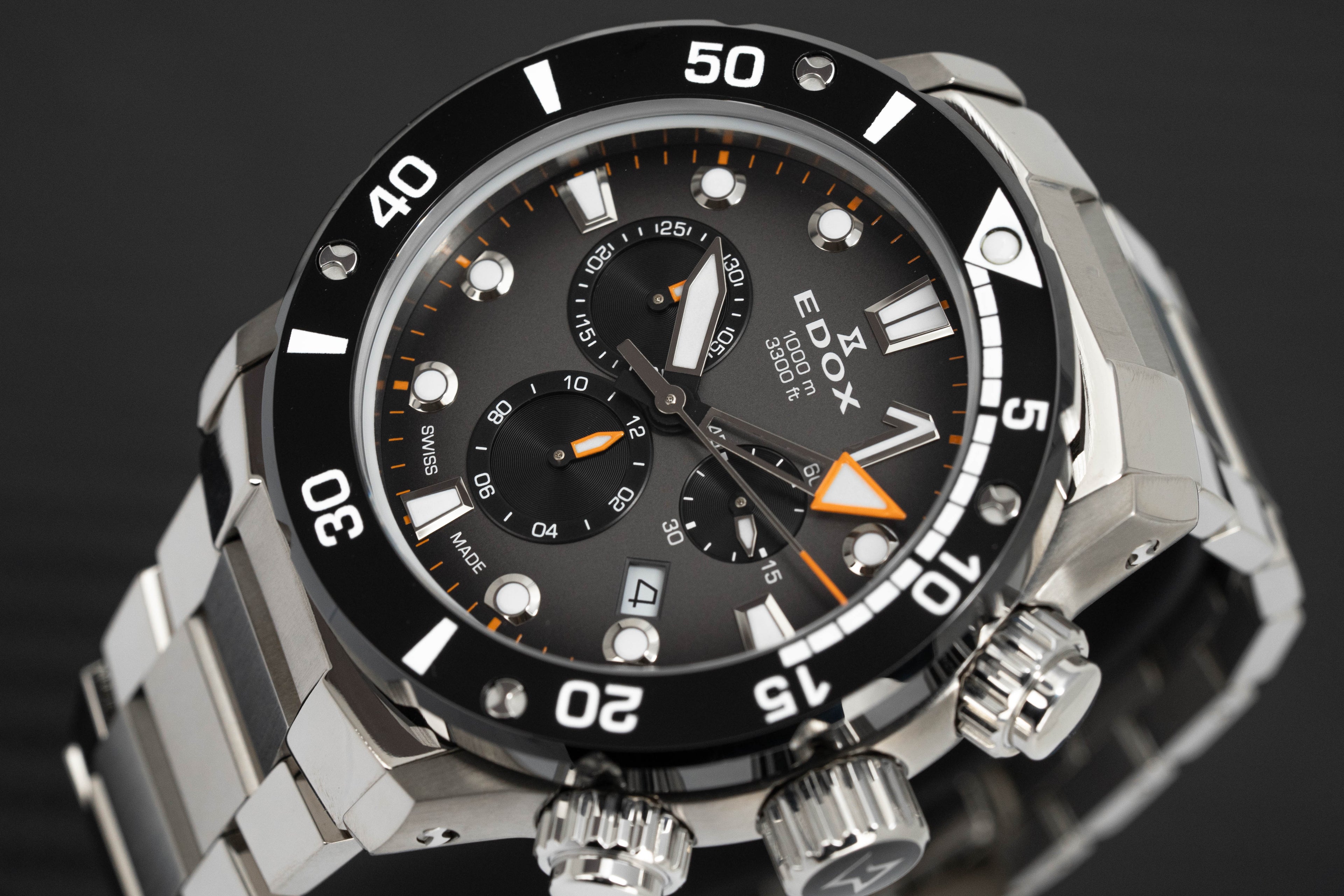 Edox Men's Watch CO-1 Chronograph Black Titanium