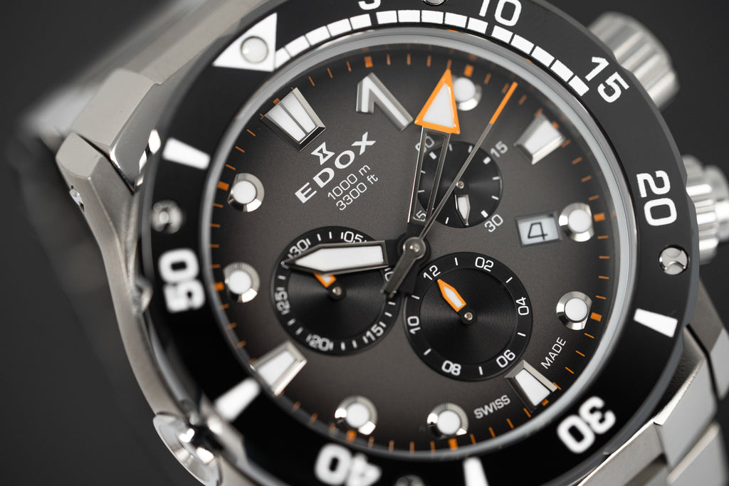 Edox Men's Watch CO-1 Chronograph Black Titanium